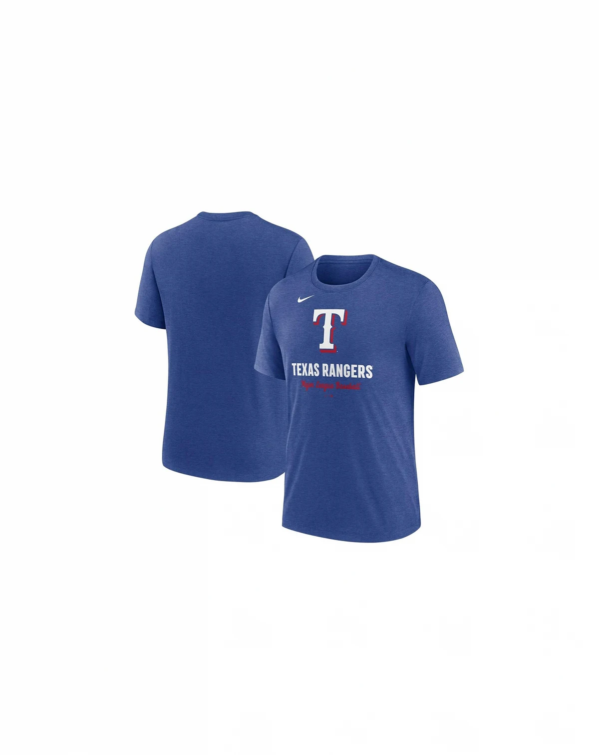 Men's Heather Royal Texas Rangers Logo Tri-Blend T-Shirt