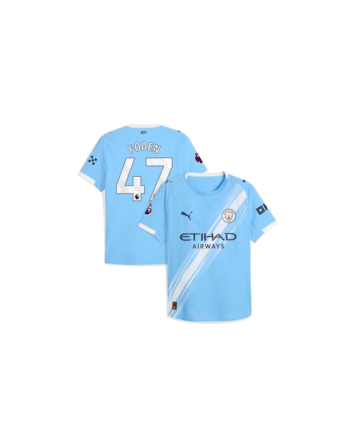 Men's Phil Foden Sky Blue Manchester City 2025/26 Home Authentic Player Jersey