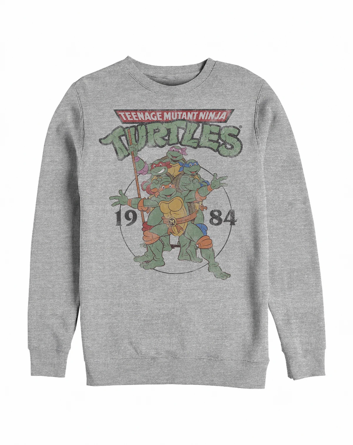 Men's Teenage Mutant Ninja Turtles Group Elite Crew Fleece Pullover T-shirt