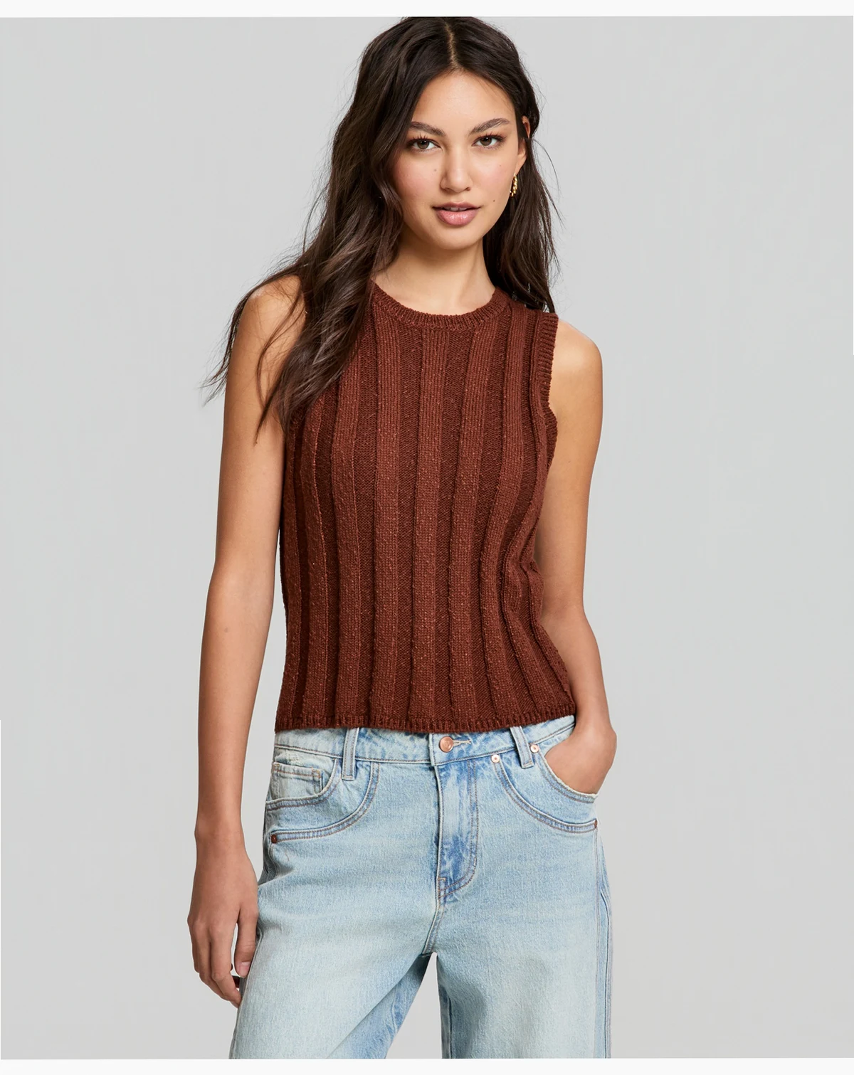 Women's Slub Ribbed Sweater Tank Top, Macy's Exclusive