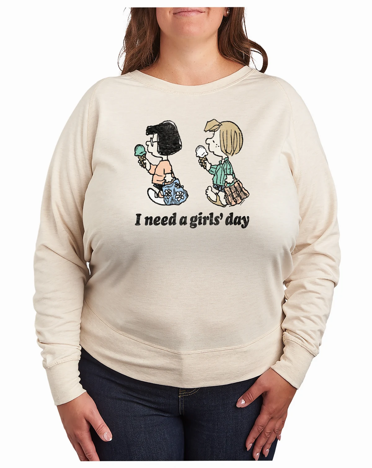 Plus Size Peanuts Need a Girls Day Graphic Pullover T-Shirt