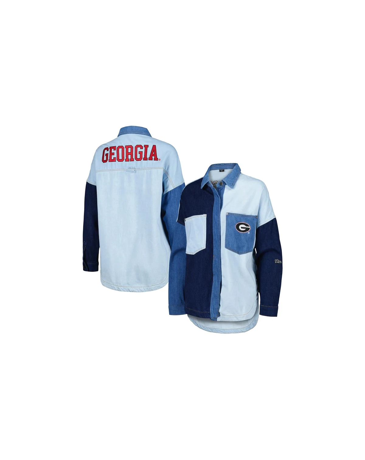 Women's Denim Georgia Bulldogs Multi-Hit Hometown Full-Snap Jacket