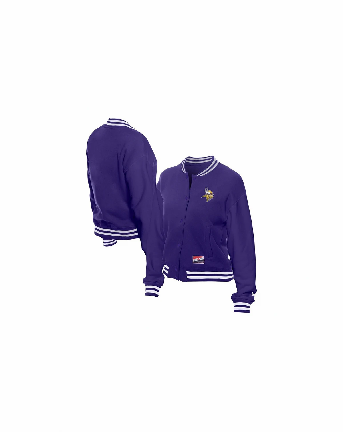 Women's Purple Minnesota Vikings Throwback Fleece Full-Snap Jacket