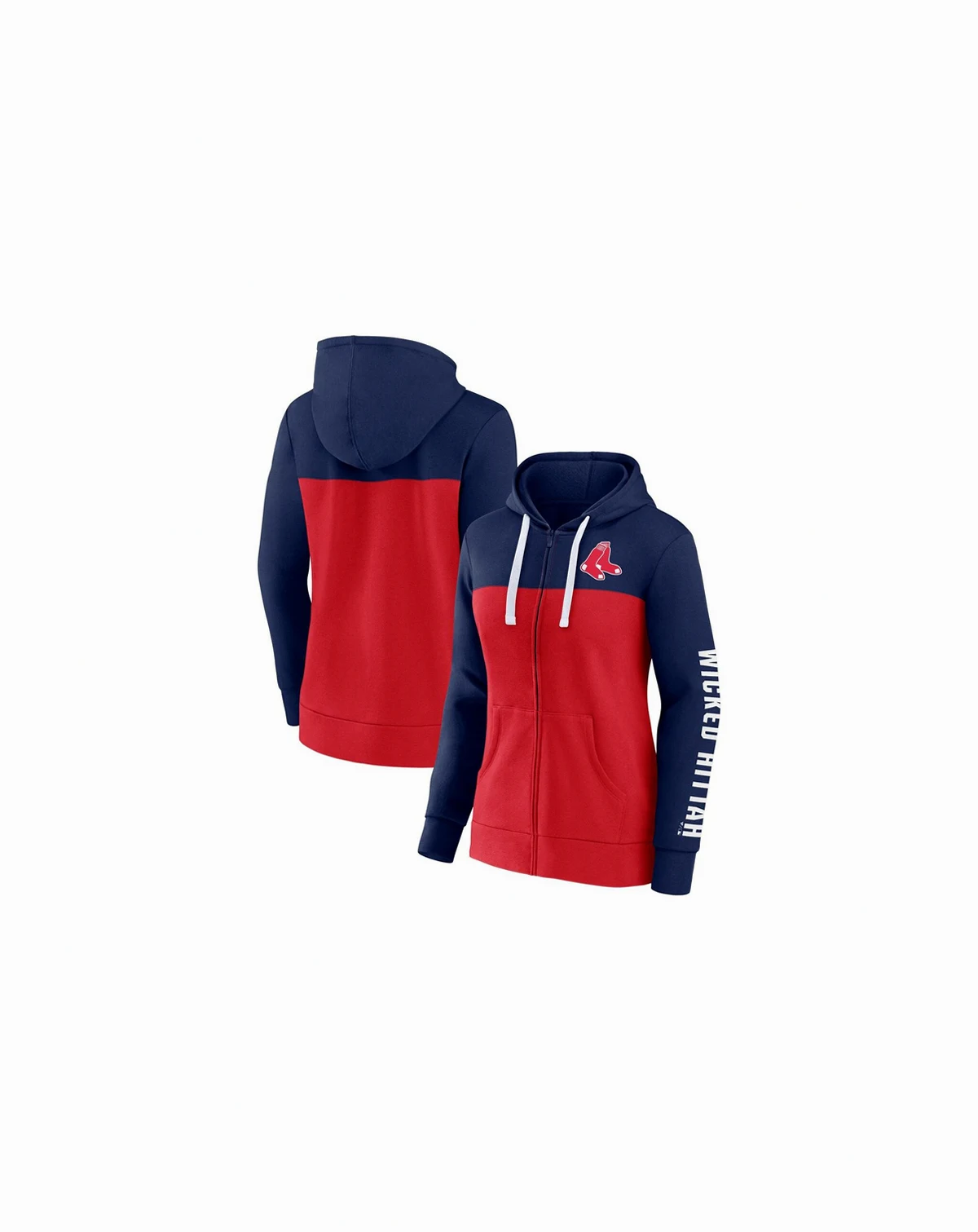 Women's Navy, Red Boston Red Sox Take The Field Colorblocked Hoodie Full-Zip Jacket