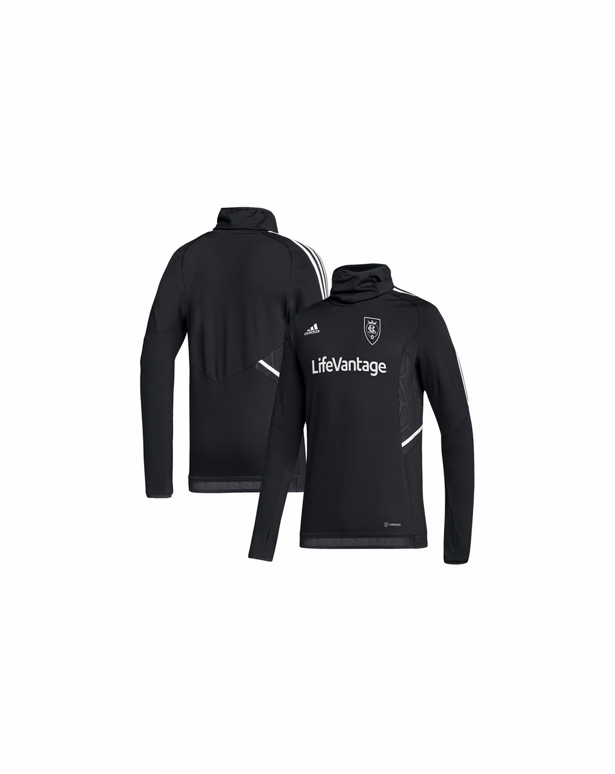 Men's Black Real Salt Lake COLD.RDY Raglan Warmup Pullover Jacket