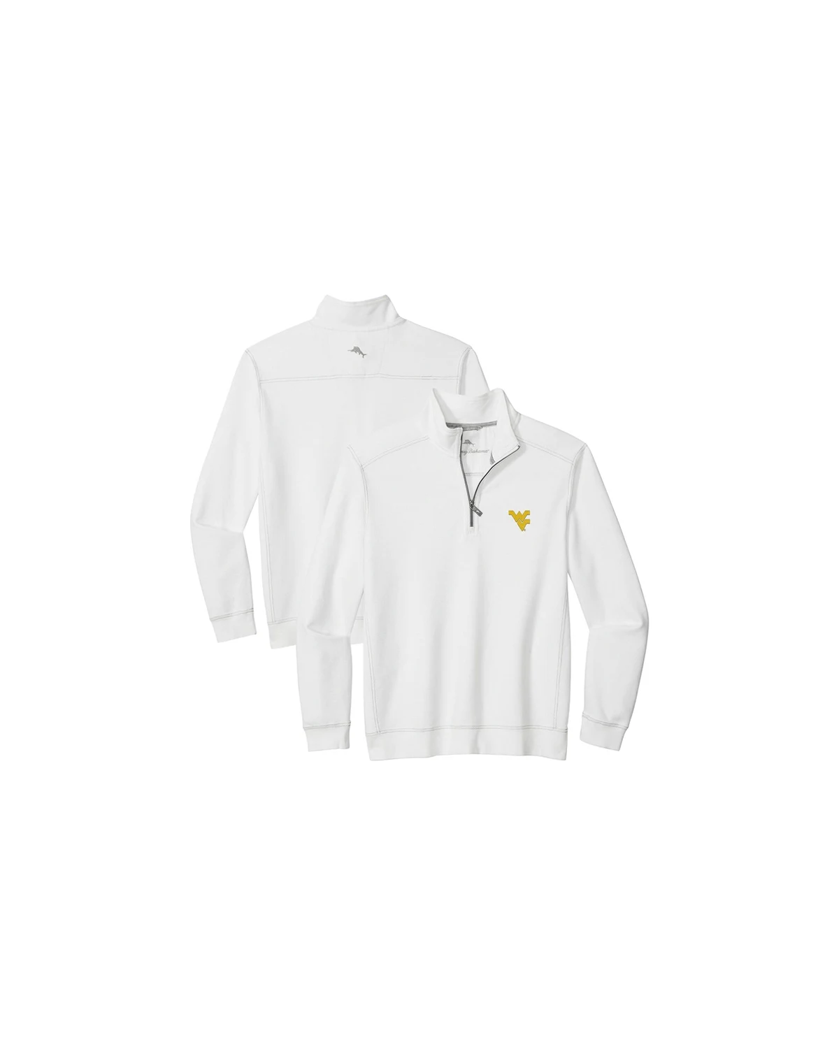 Men's White West Virginia Mountaineers Montego Bay Half-Zip Jacket