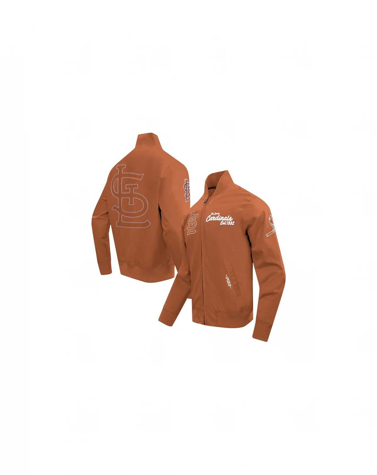 Men's Brown St. Louis Cardinals Paint The City Twill Full-Zip Jacket