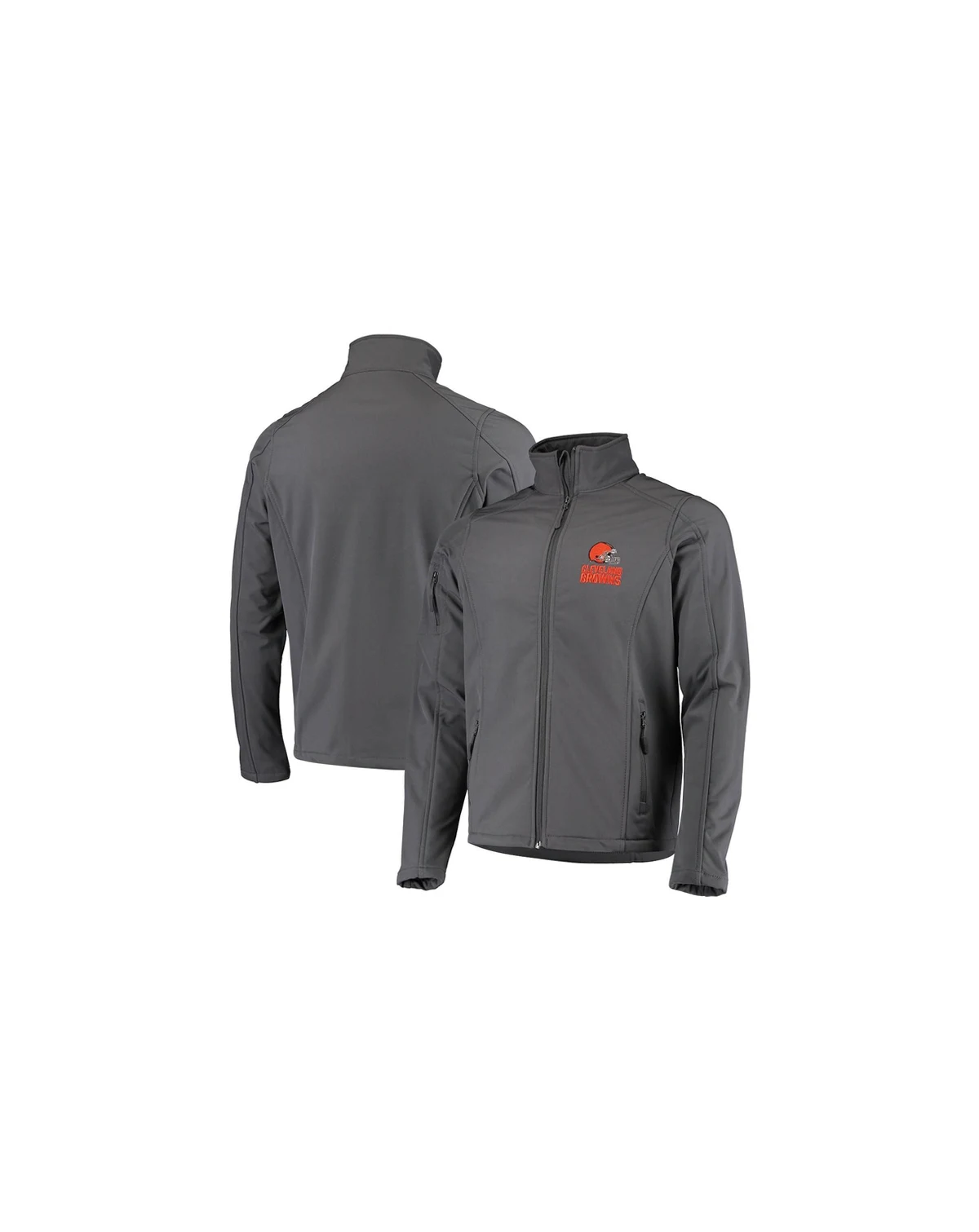 Men's Charcoal Cleveland Browns Sonoma Softshell Full-Zip Jacket