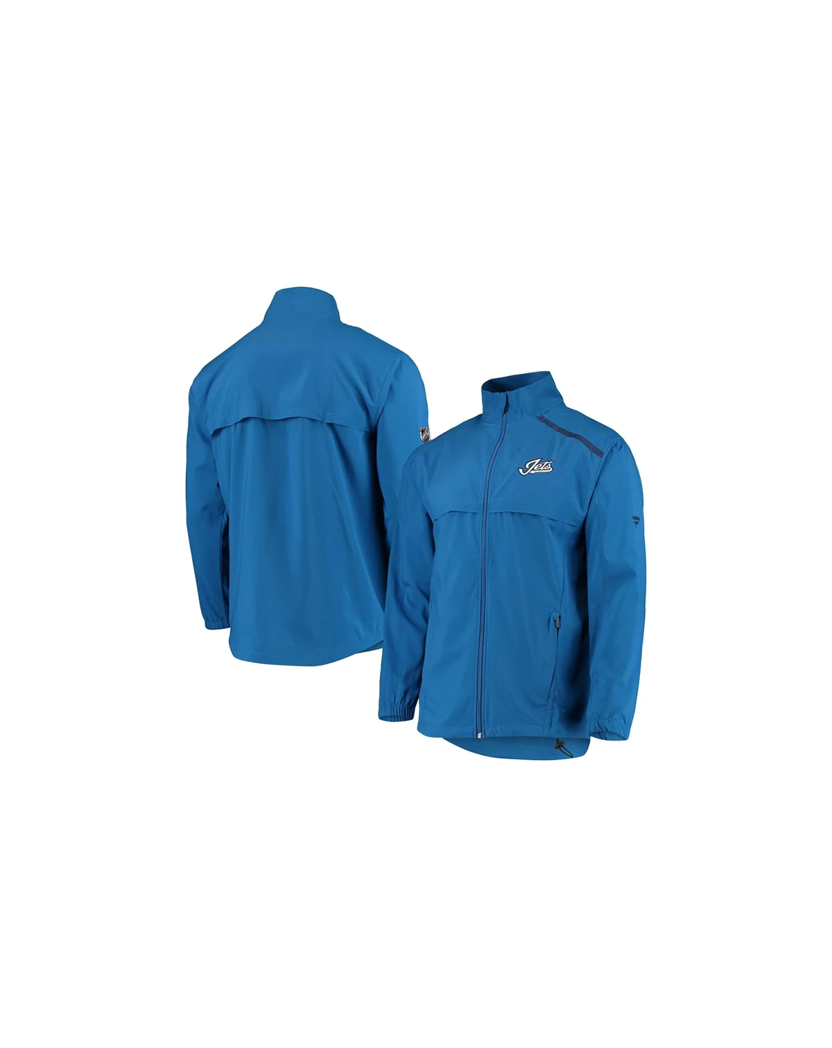 Men's Blue Winnipeg Jets Alternate Logo Rinkside Mock Full-Zip Jacket