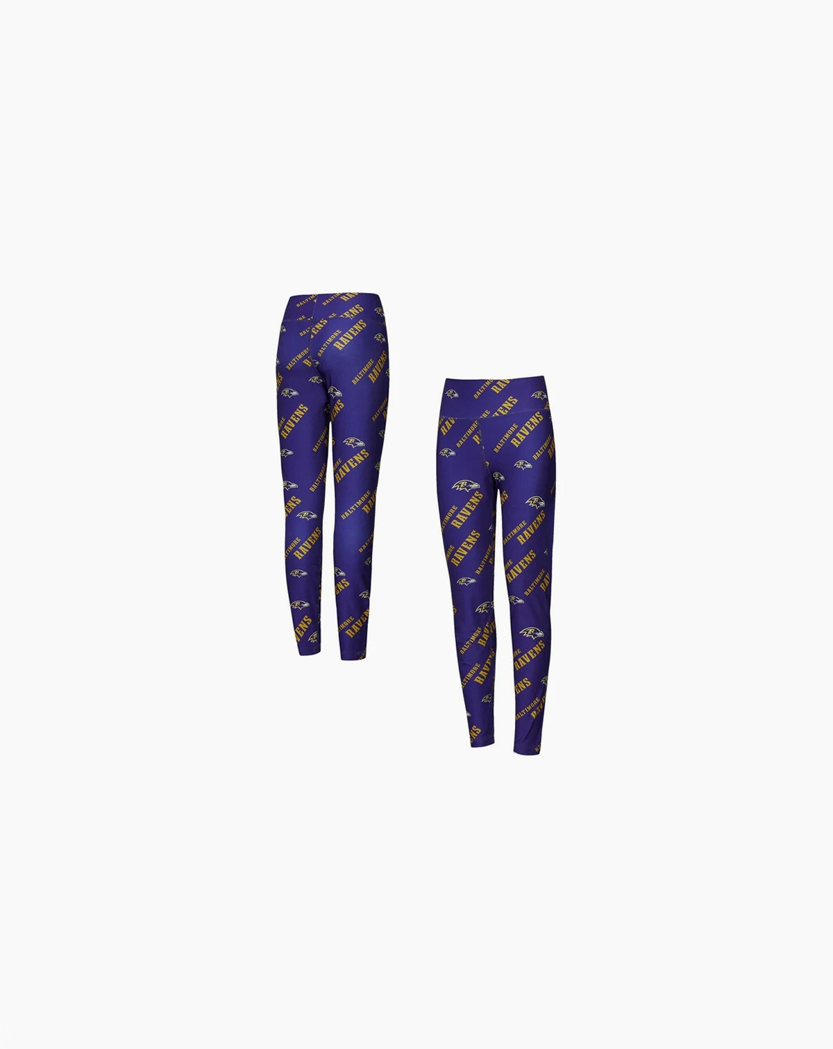 Women's Purple Baltimore Ravens Breakthrough Allover Print Knit Sleep Leggings