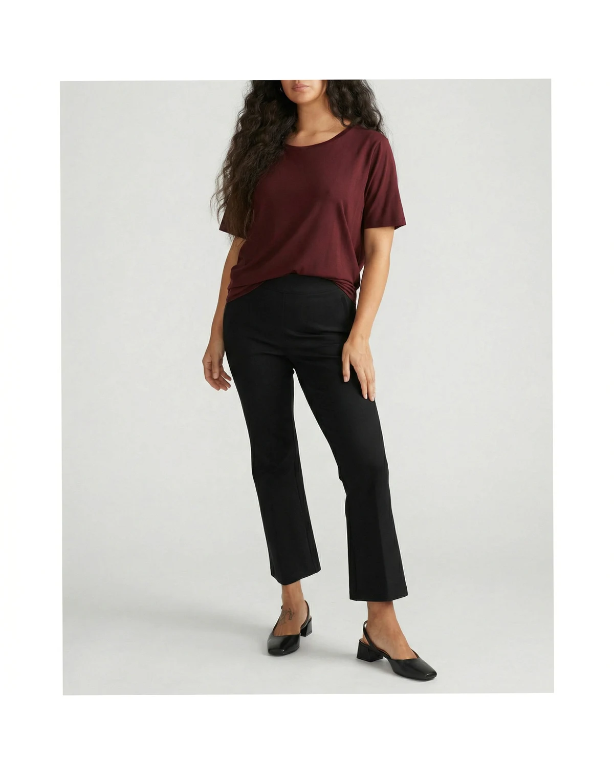 Plus Size Amaya Ponte Kick Flare Pants