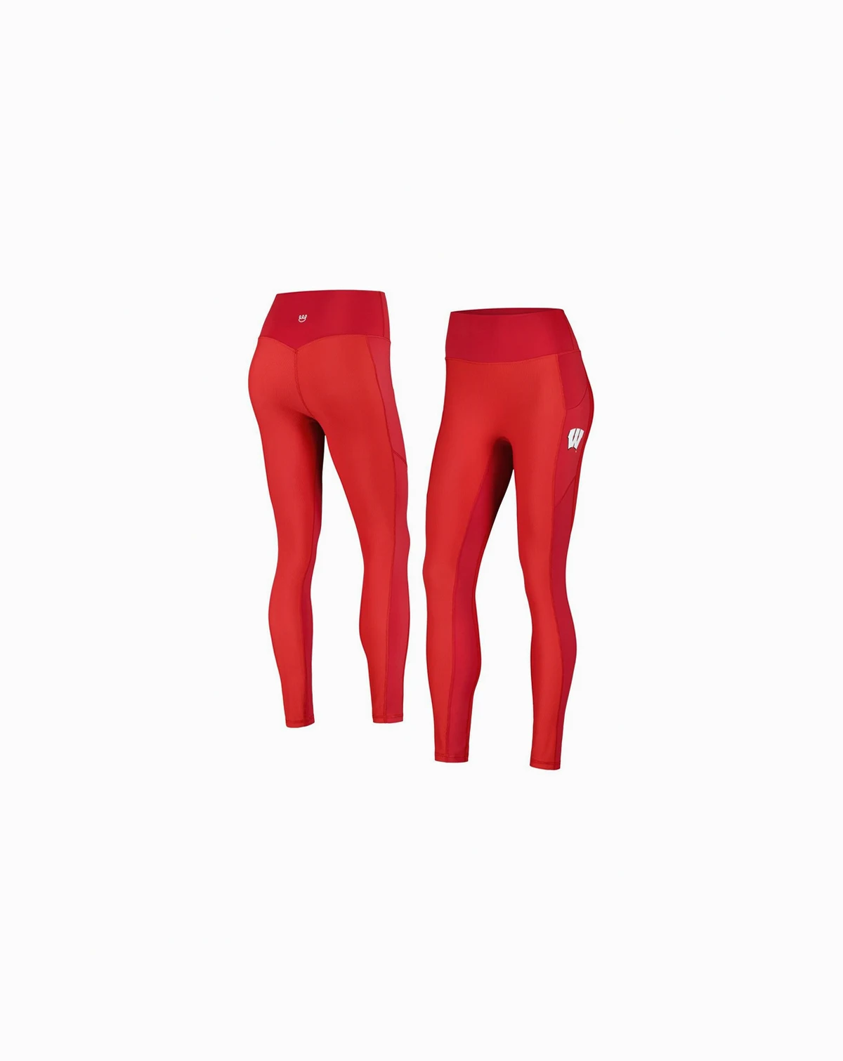 Women's Red Wisconsin Badgers 7/8 Mixed Media Pocket iLeggings