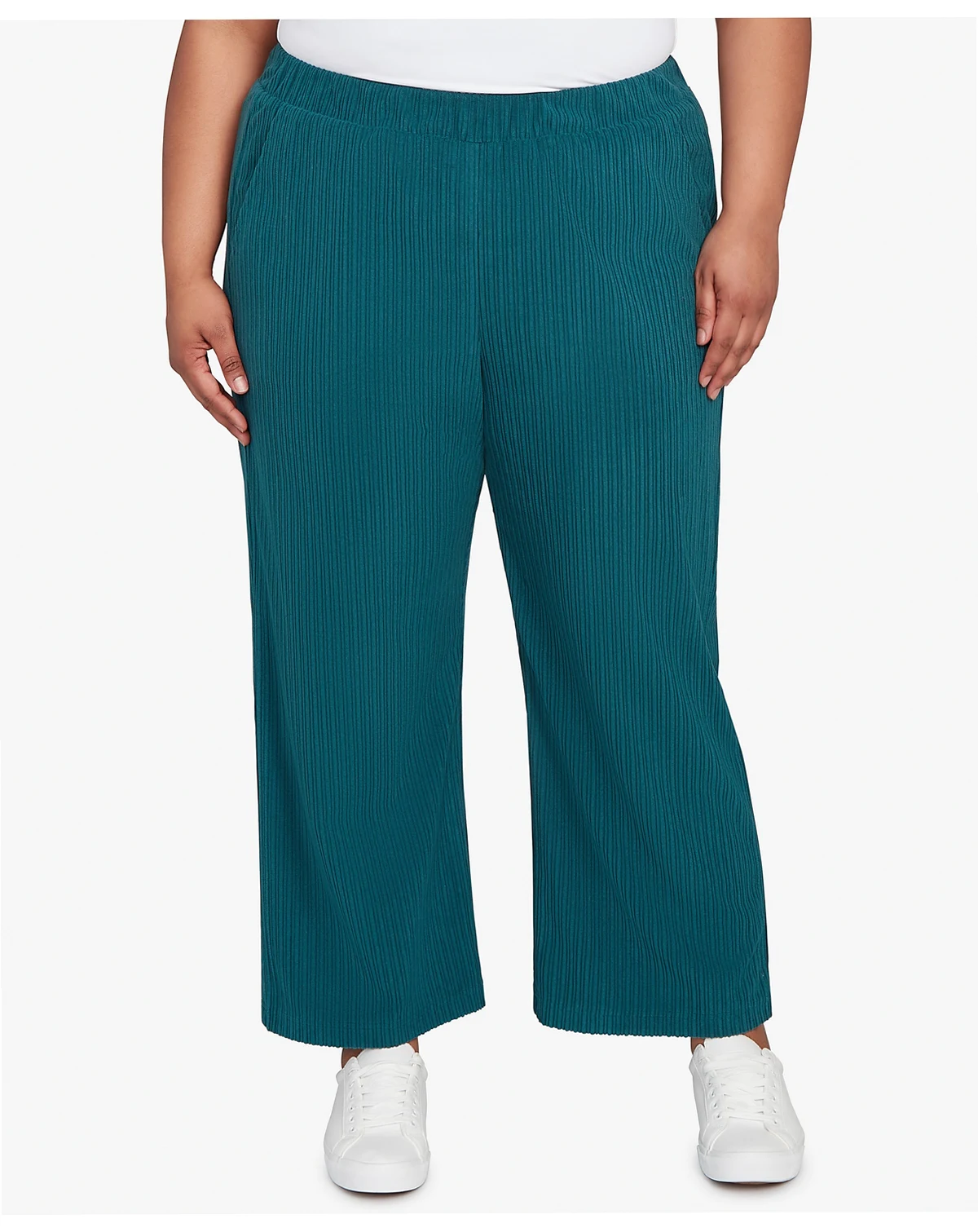 Plus Size Lake Champlain Ribbed Knit Ankle Pants