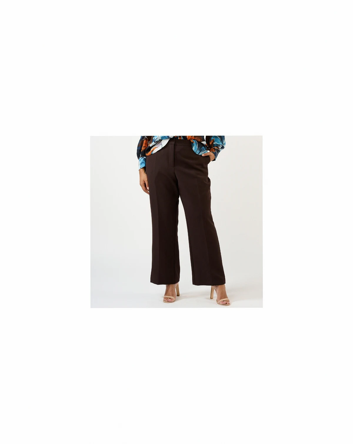 Plus Size Arabica High Rise Straight Modern Pant