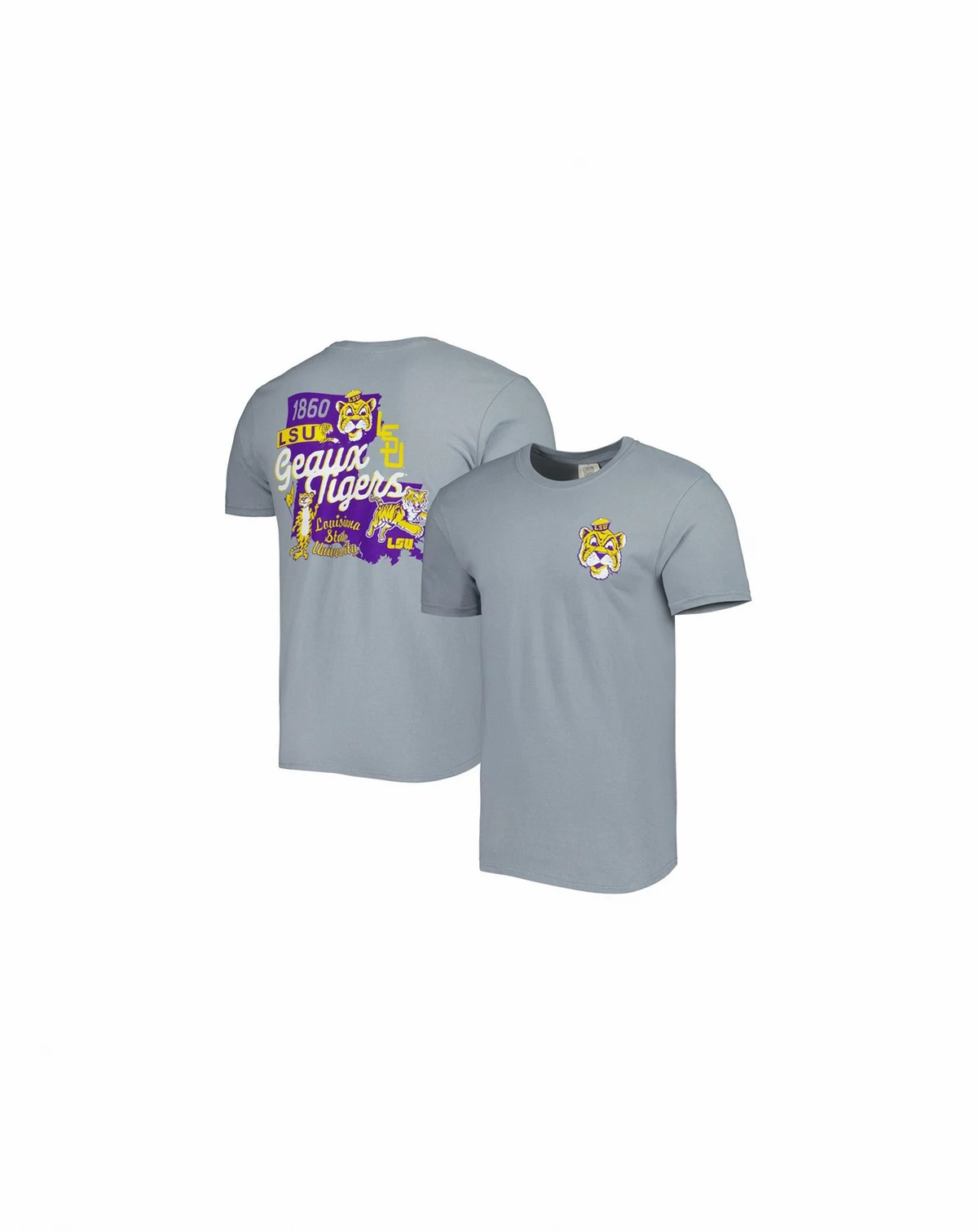 Men's Graphite LSU Tigers Vault State Comfort T-shirt