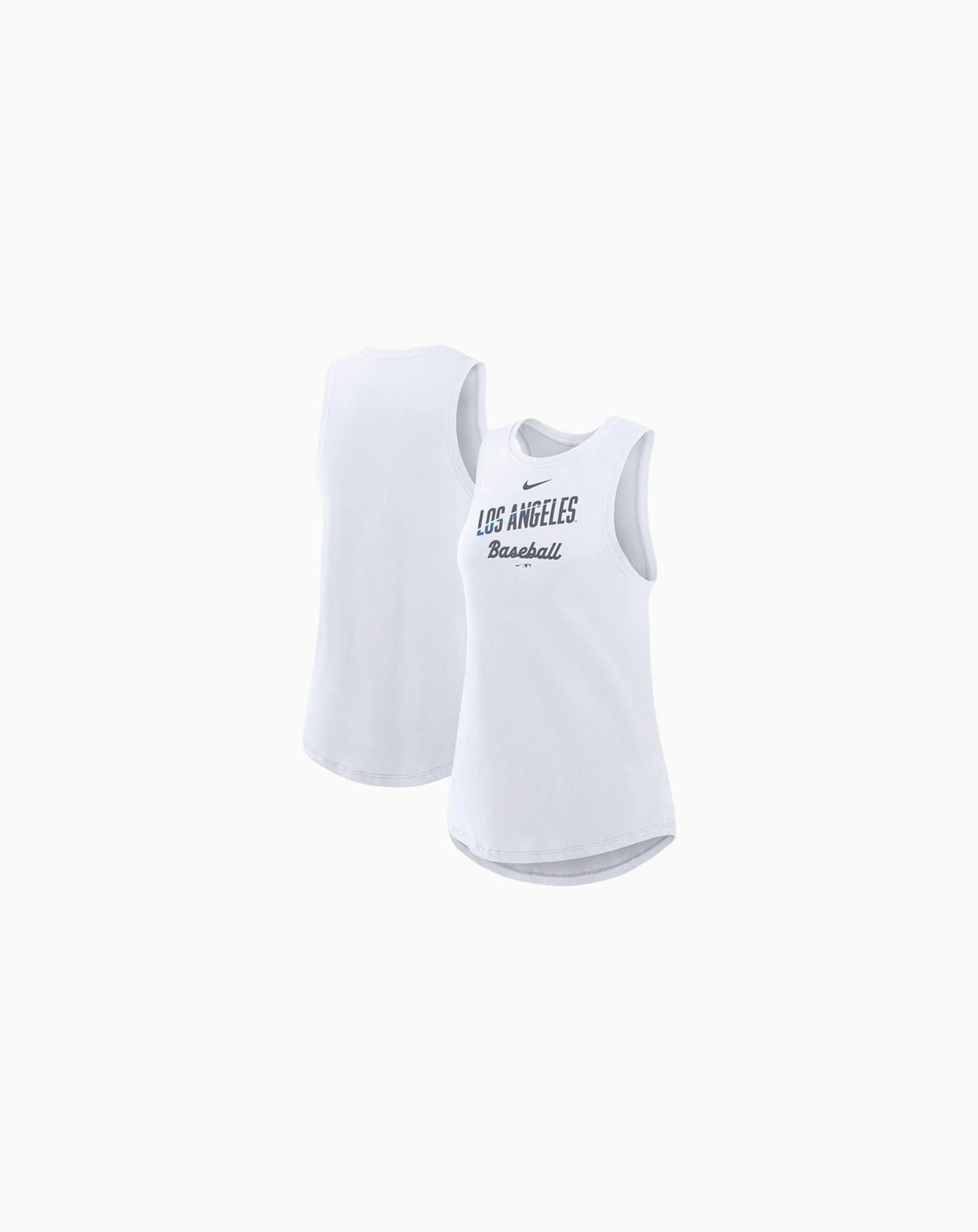 Women's White Los Angeles Dodgers City Connect Tricode High Neck Performance Tank Top