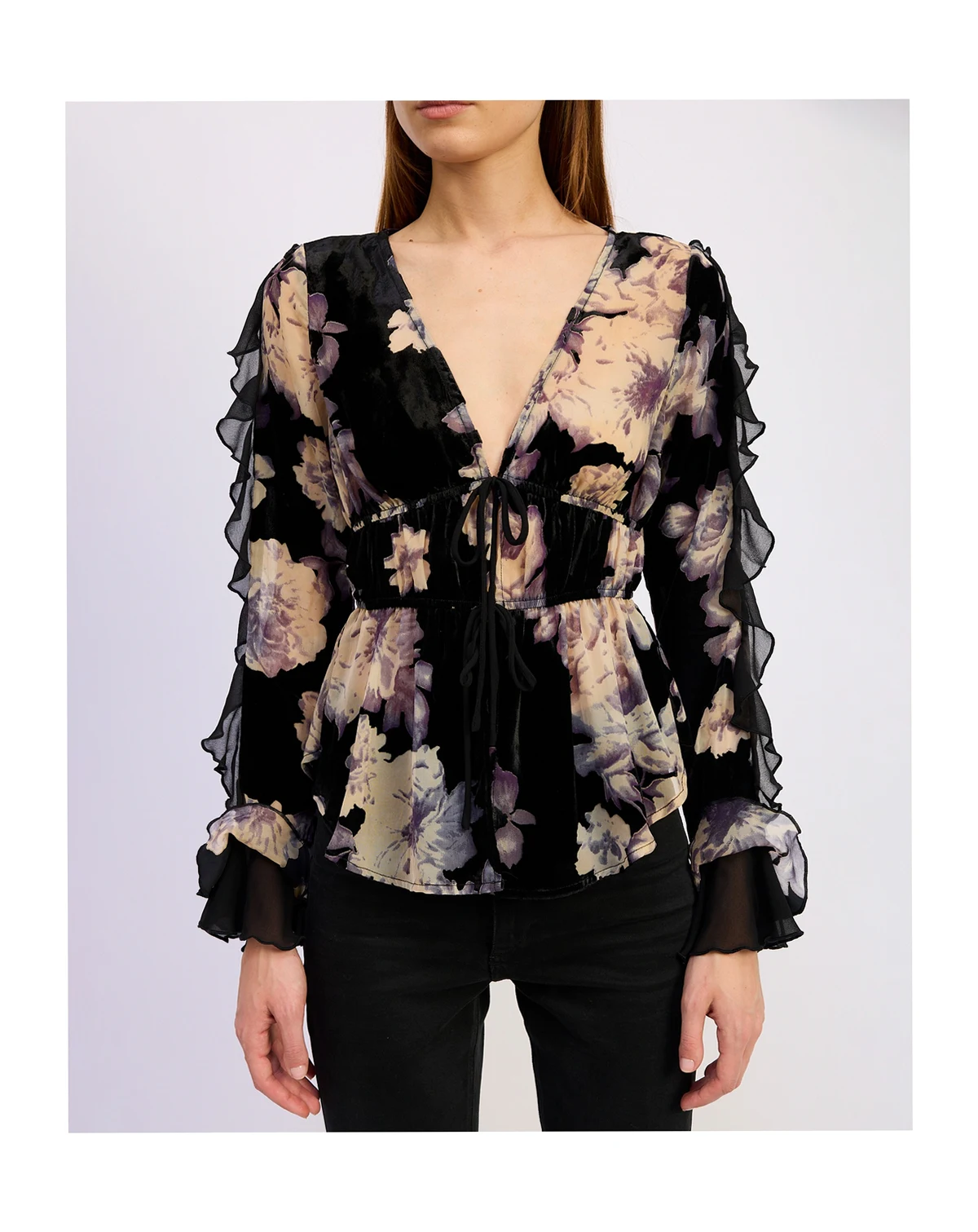 Women's Rowan V-Neck Long-Sleeve Blouse