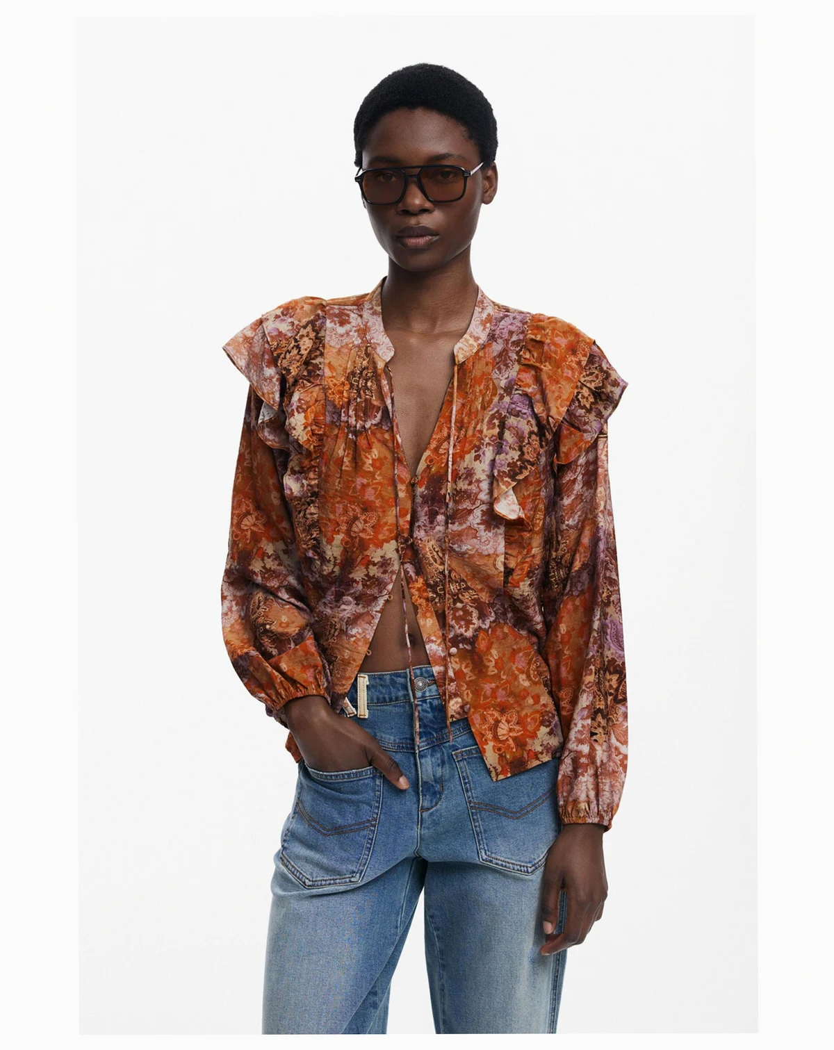 Women's Romantic paisley blouse