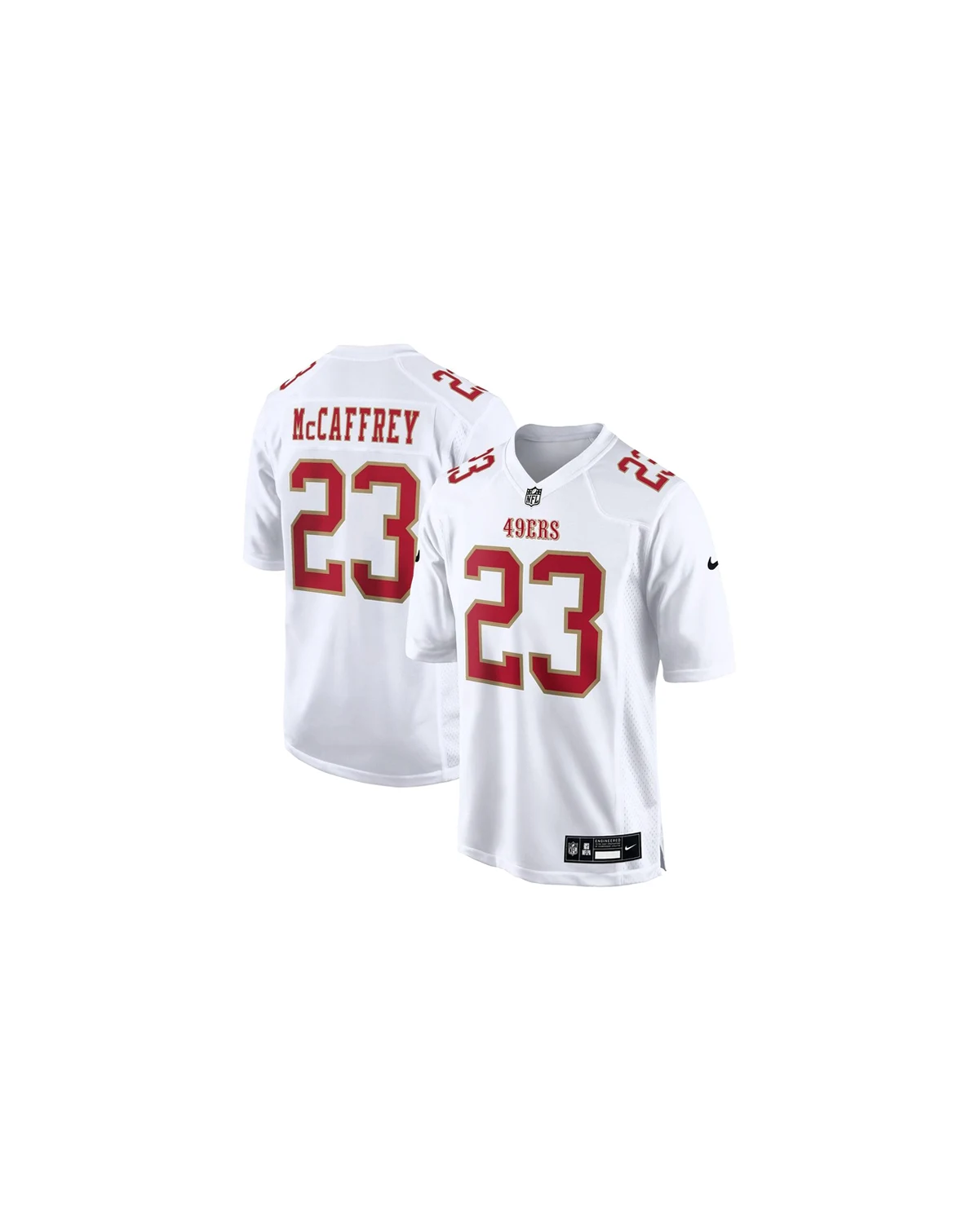 Men's Christian McCaffrey Tundra White San Francisco 49ers Fashion Game Jersey