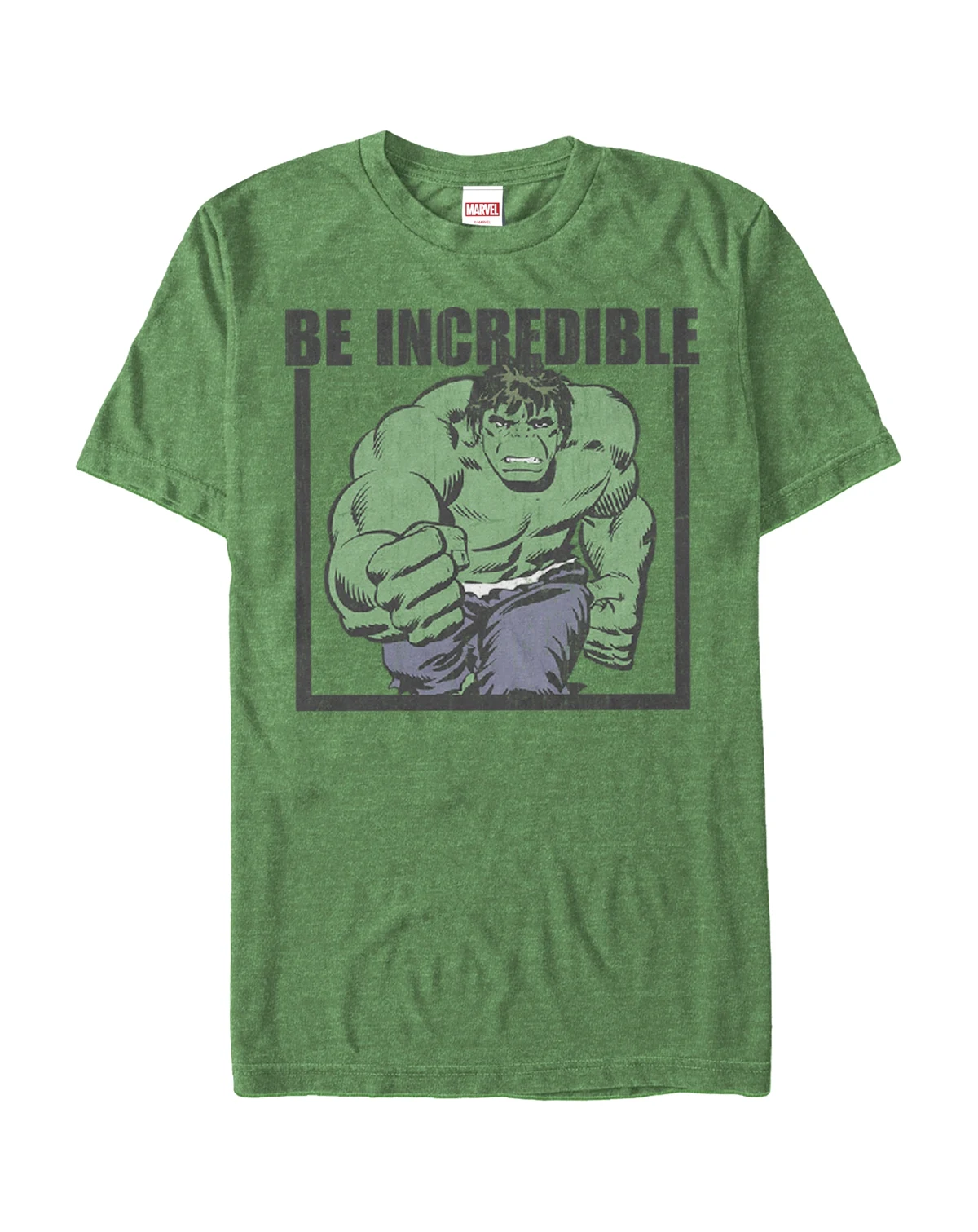 Marvel Men's Comic Collection Classic The Hulk Be Incredible Short Sleeve T-Shirt