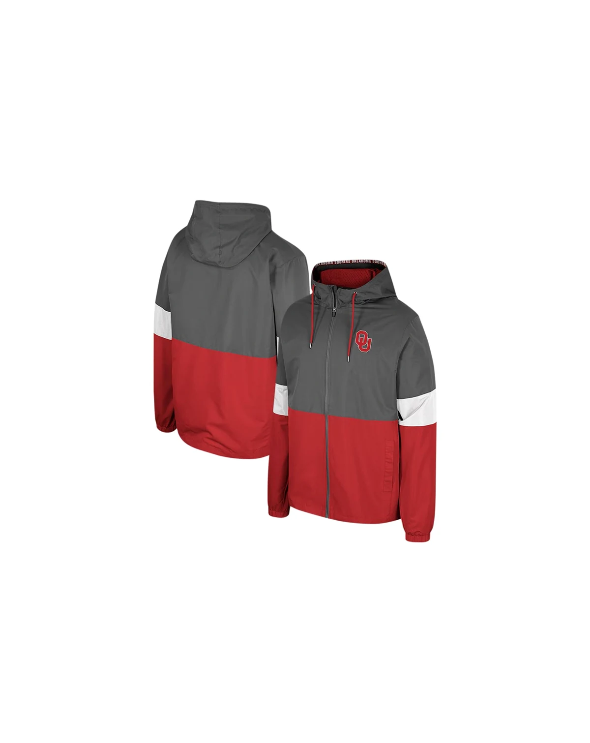 Men's Charcoal Oklahoma Sooners Miles Full-Zip Jacket