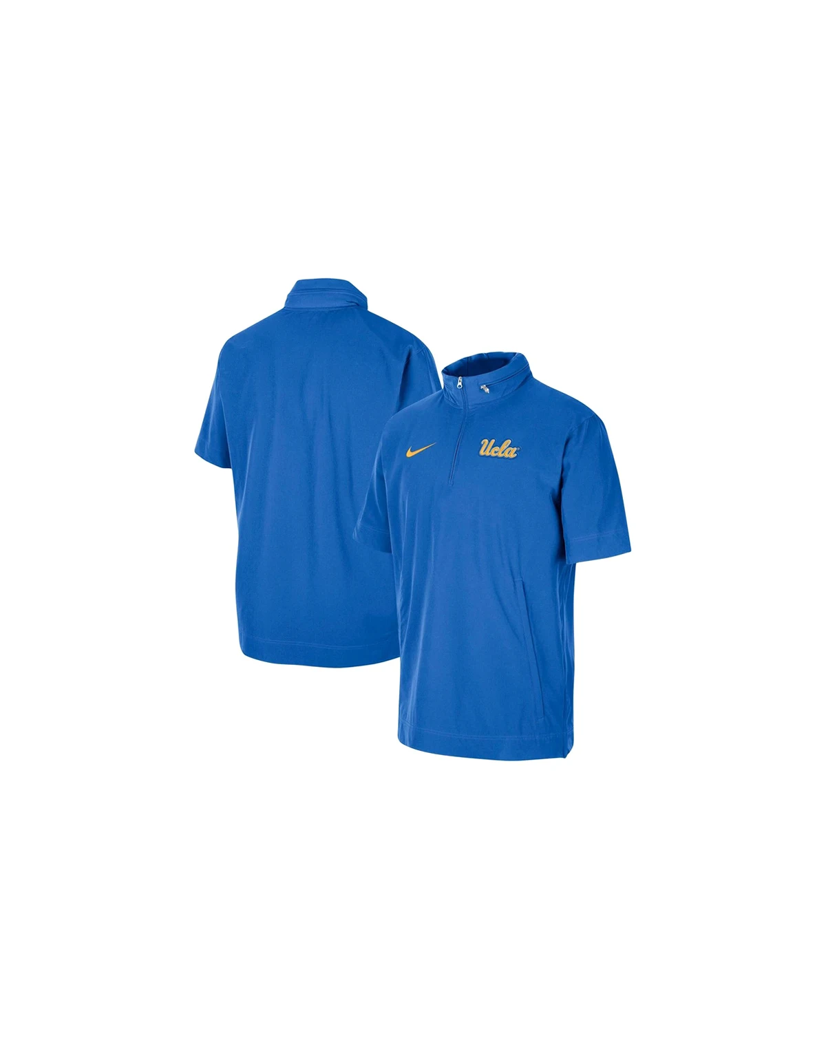 Men's Blue UCLA Bruins Coaches Quarter-Zip Short Sleeve Jacket