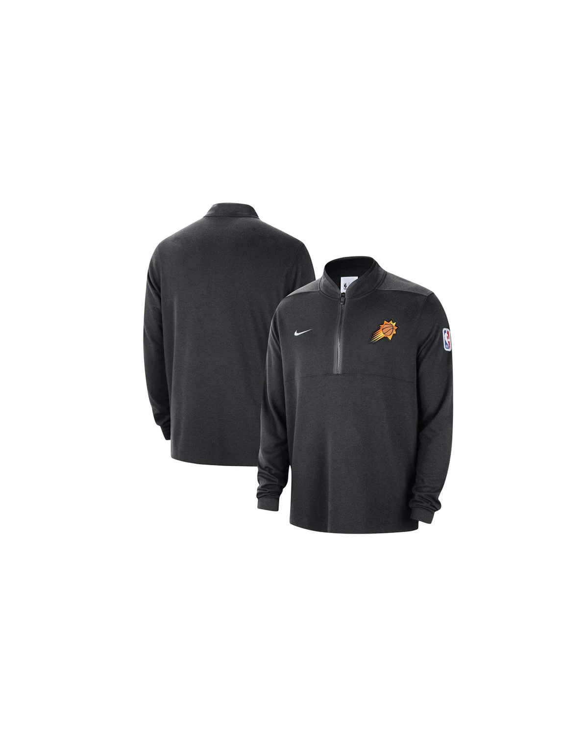 Men's Black Phoenix Suns Authentic Performance Half-Zip Jacket