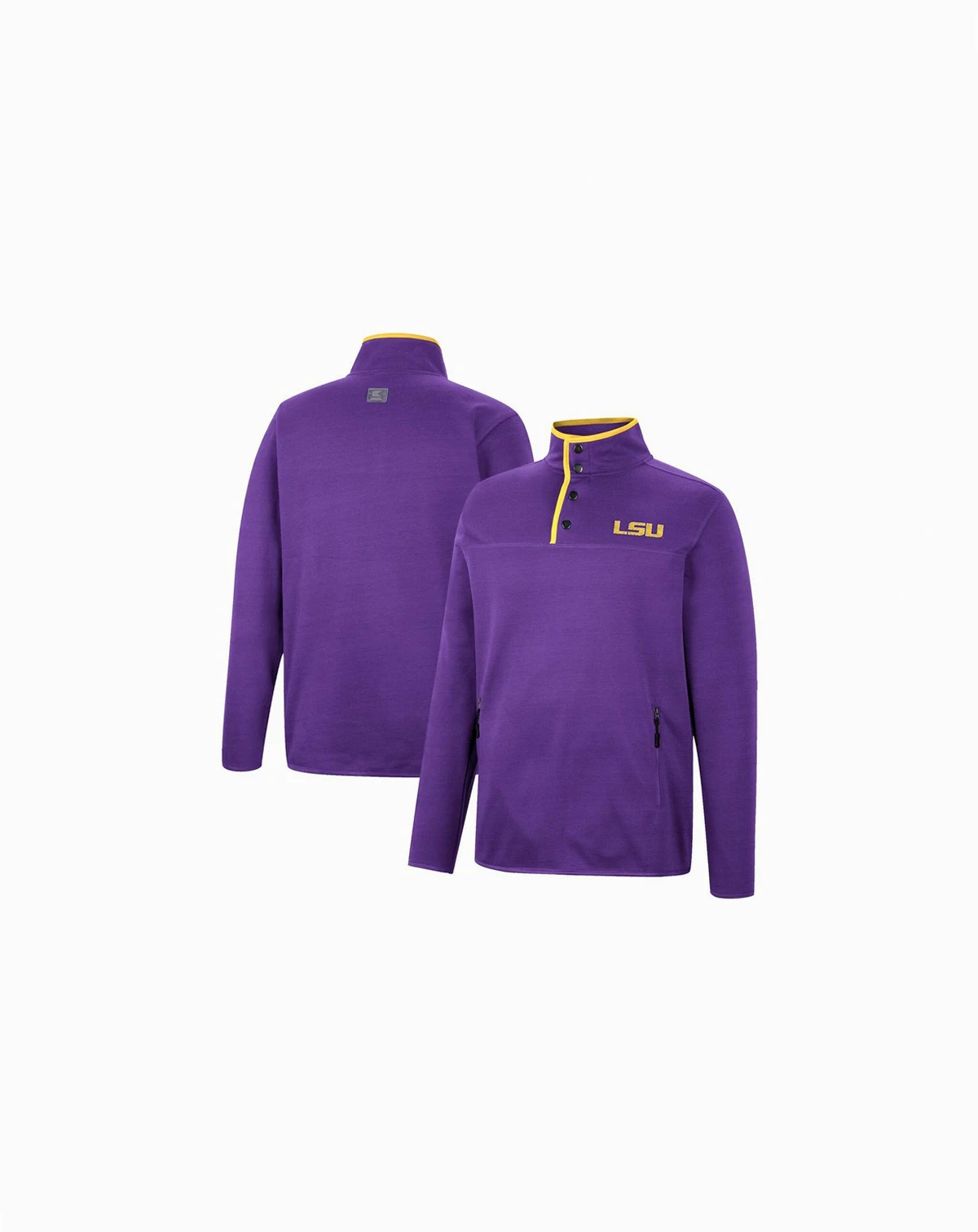 Men's Purple LSU Tigers Rebound Quarter-Snap Jacket