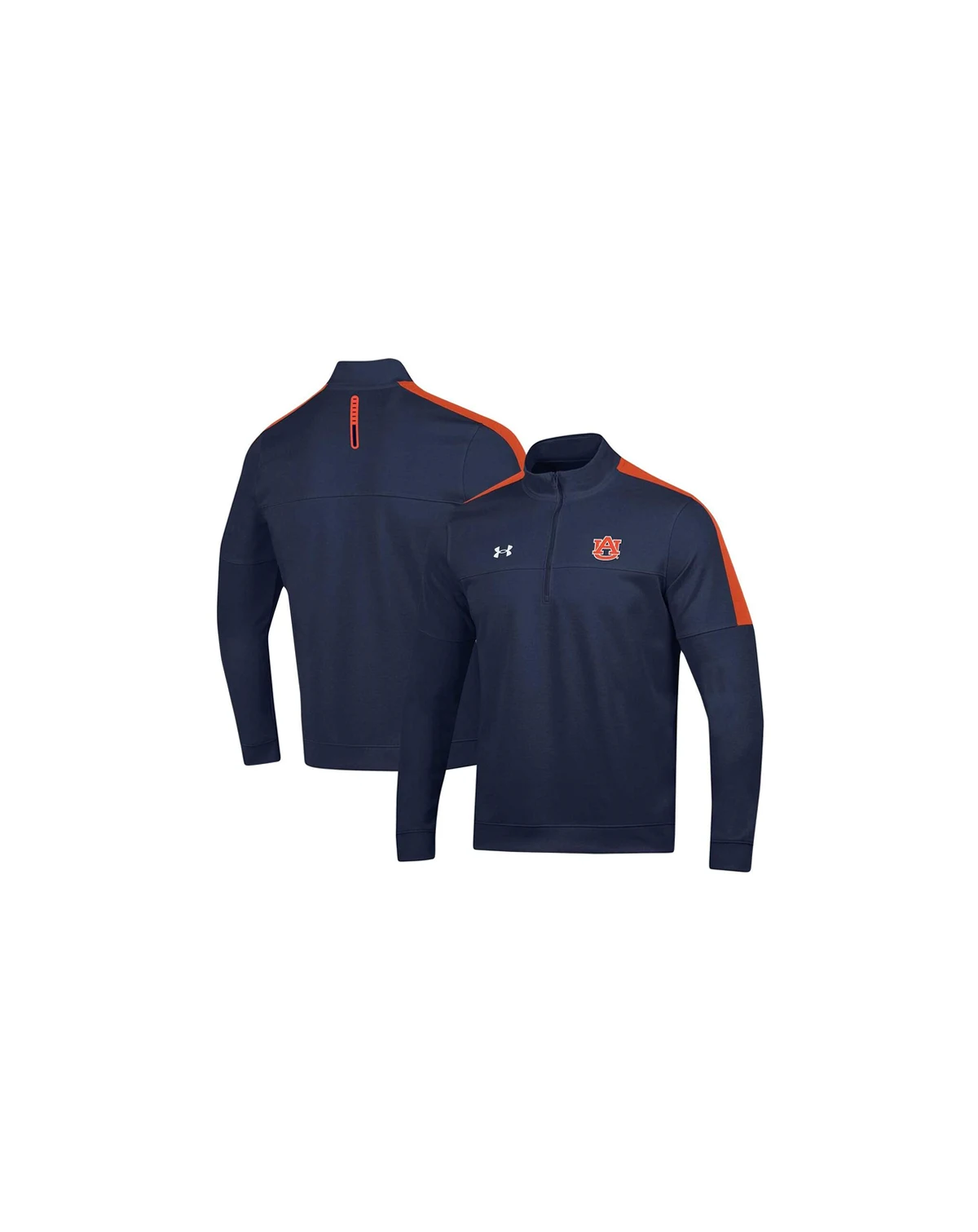 Men's Navy Auburn Tigers Midlayer Half-Zip Jacket