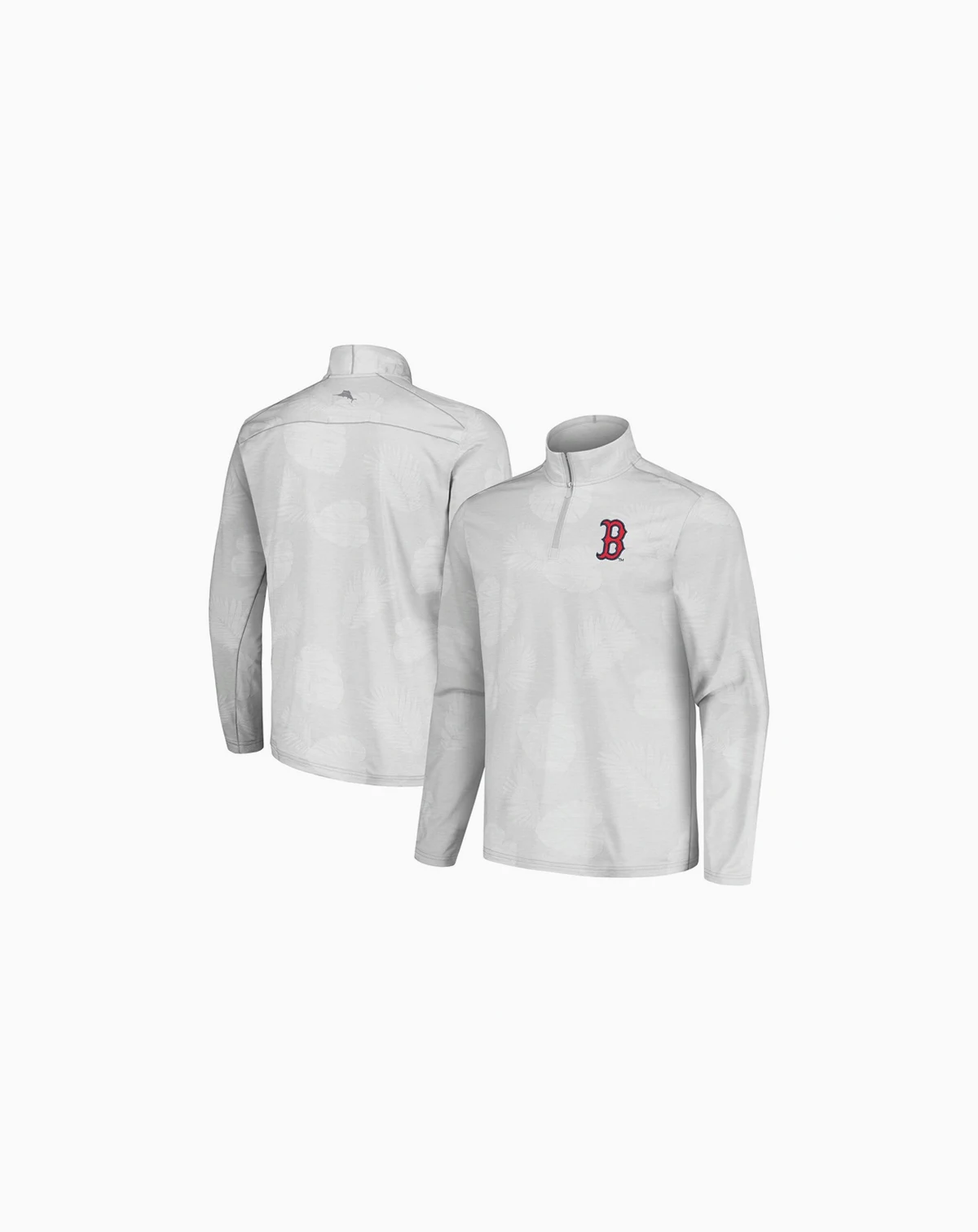 Men's Gray Boston Red Sox Delray Frond IslandZone Half-Zip Jacket