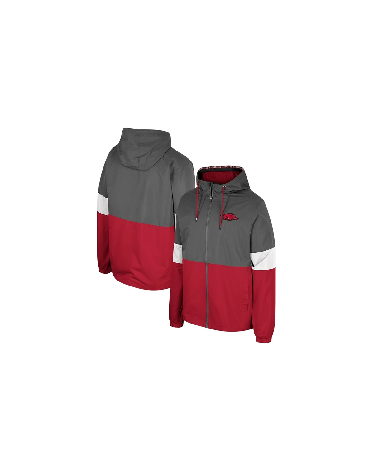 Men's Charcoal Arkansas Razorbacks Miles Full-Zip Jacket