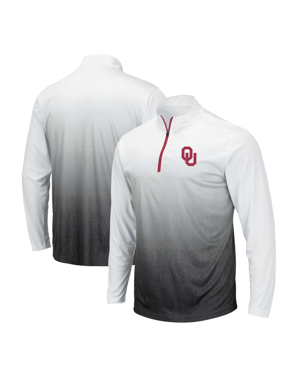 Men's Gray Oklahoma Sooners Magic Team Logo Quarter-Zip Jacket