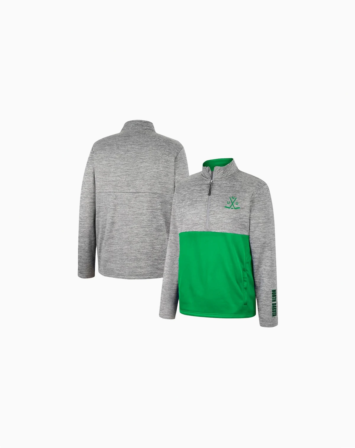 Men's Gray North Dakota John Half-Zip Jacket