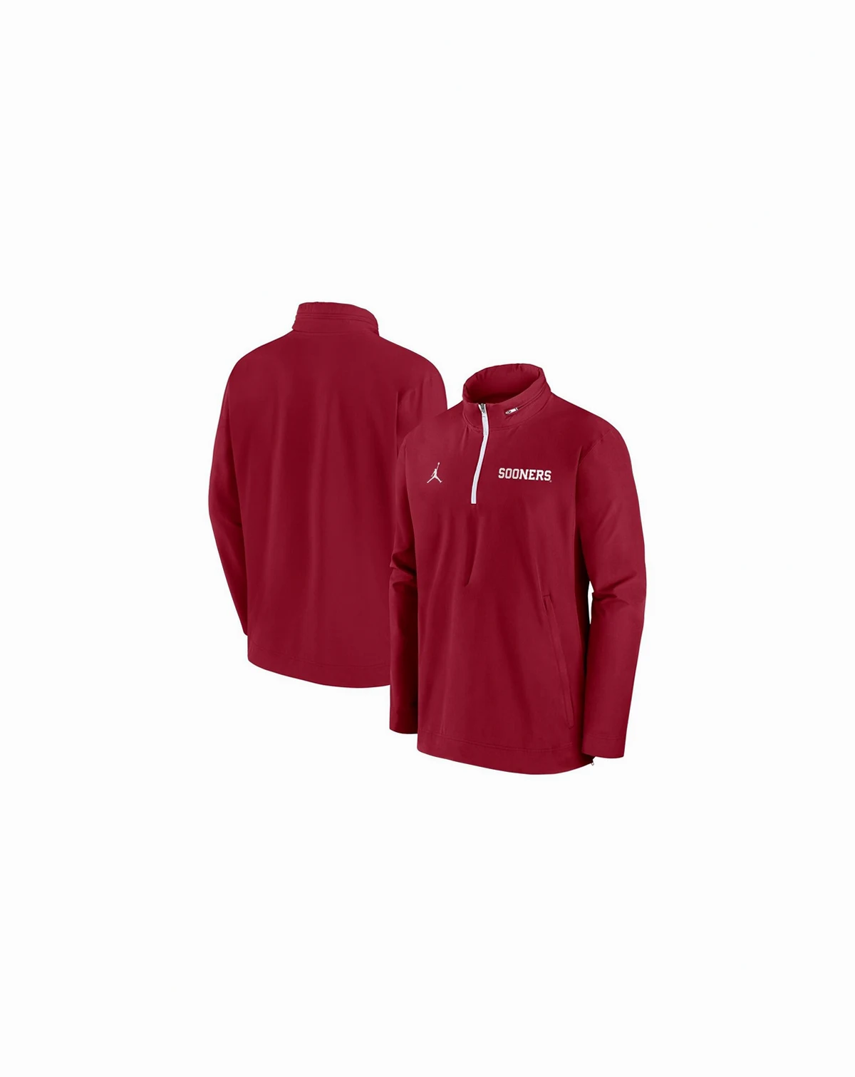 Men's Crimson Oklahoma Sooners Sideline Coaches Quarter-Zip Jacket