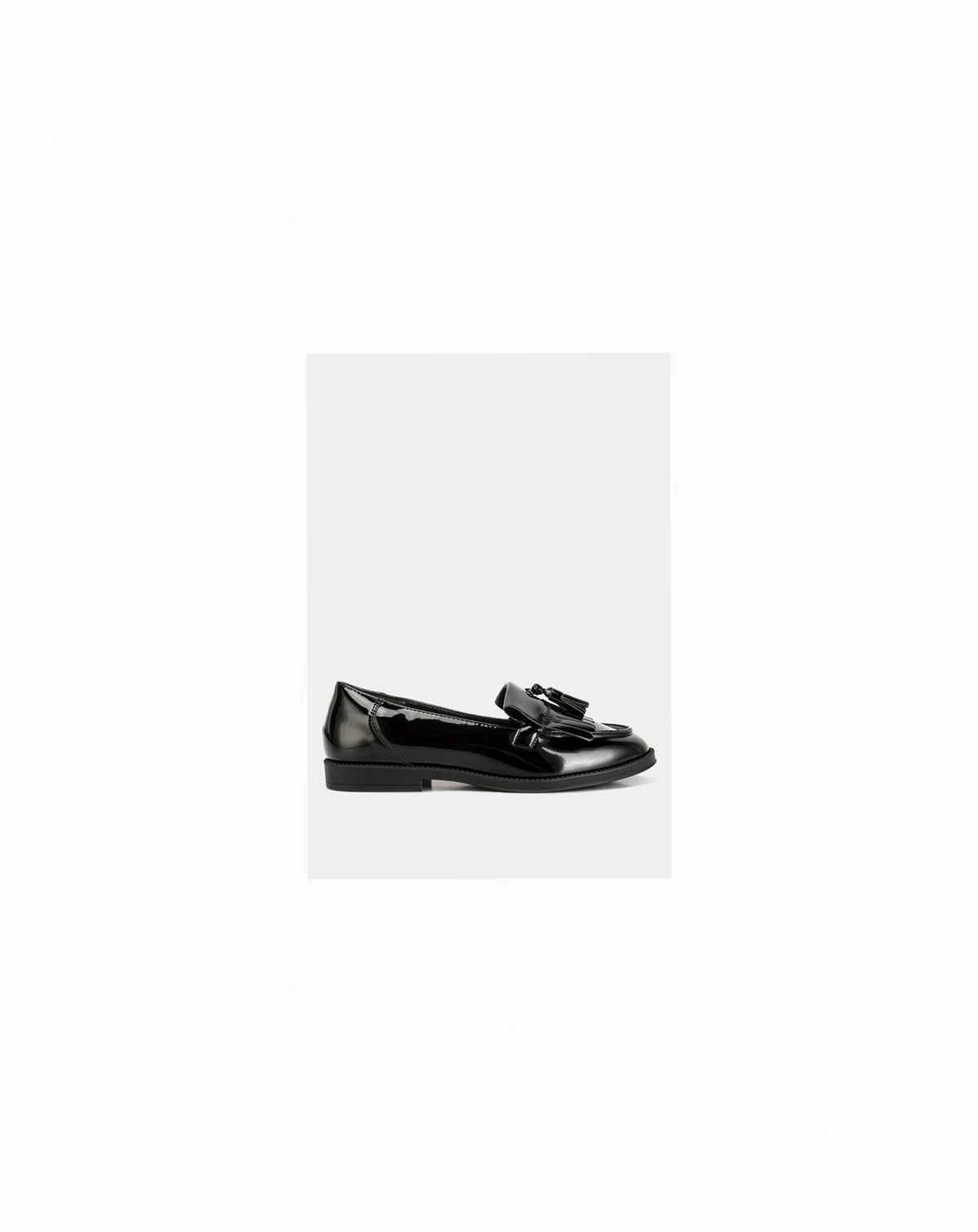 valerie tassel detail patent loafers