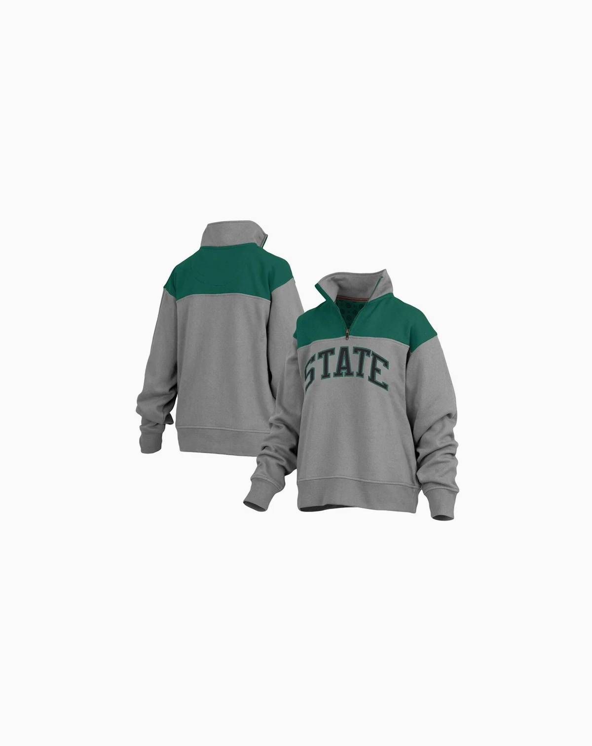 Women's Gray Michigan State Spartans Avon Fleece Quarter-Zip Jacket