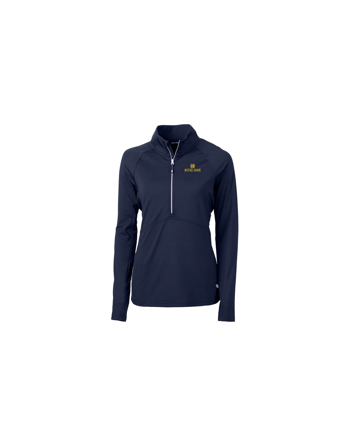 Cutter Buck Women's Navy Notre Dame Fighting Irish Adapt Eco Knit Half-Zip Pullover Jacket