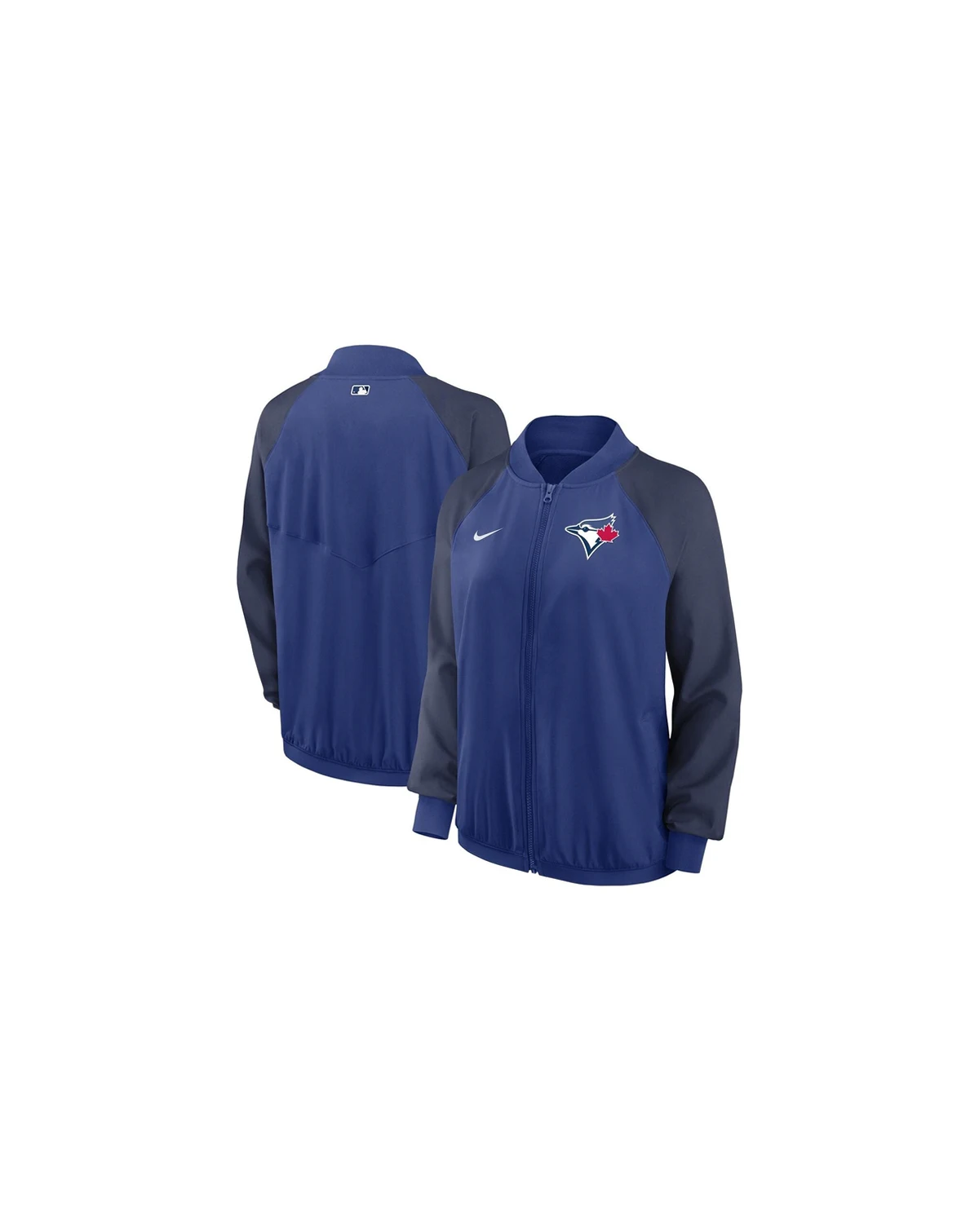 Women's Royal Toronto Blue Jays Authentic Collection Team Raglan Performance Full-Zip Jacket