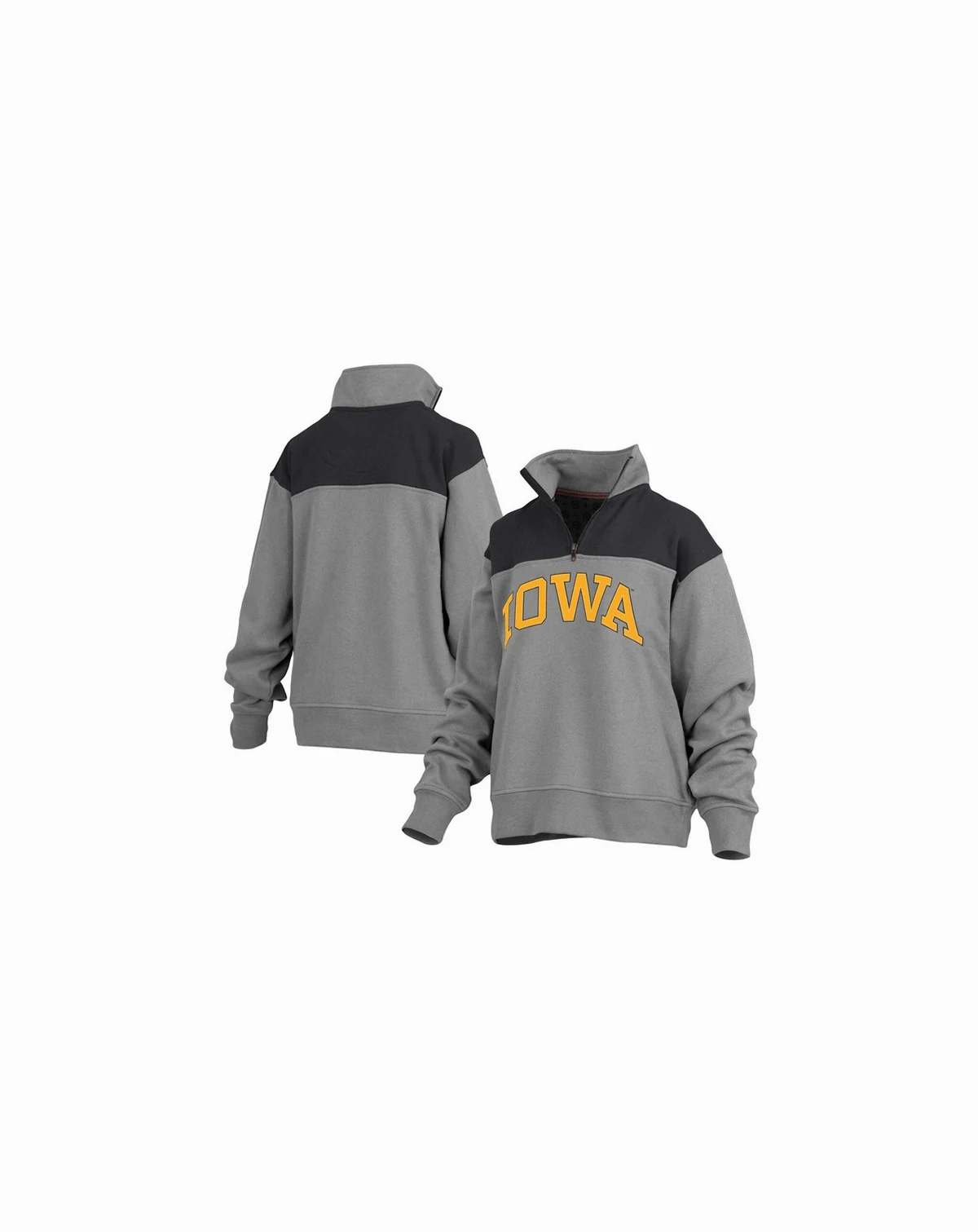 Women's Gray Iowa Hawkeyes Avon Fleece Quarter-Zip Jacket