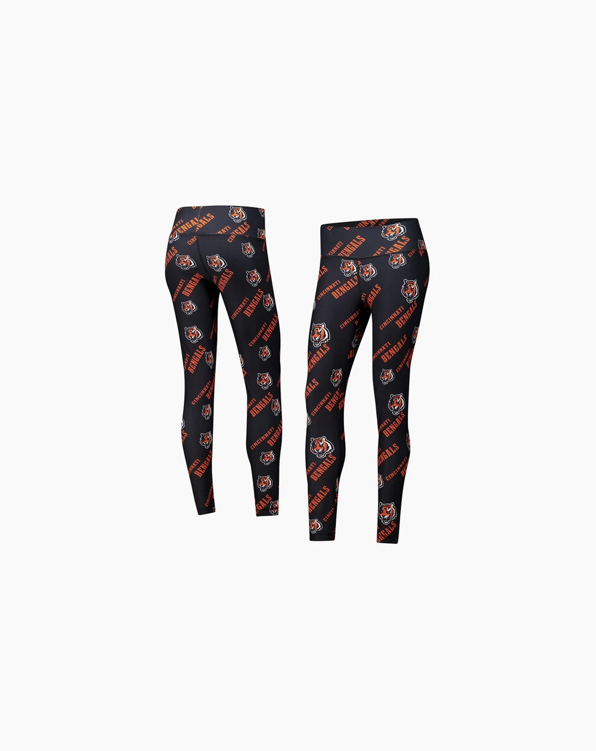 Women's Black Cincinnati Bengals Breakthrough Allover Print Knit Sleep Leggings