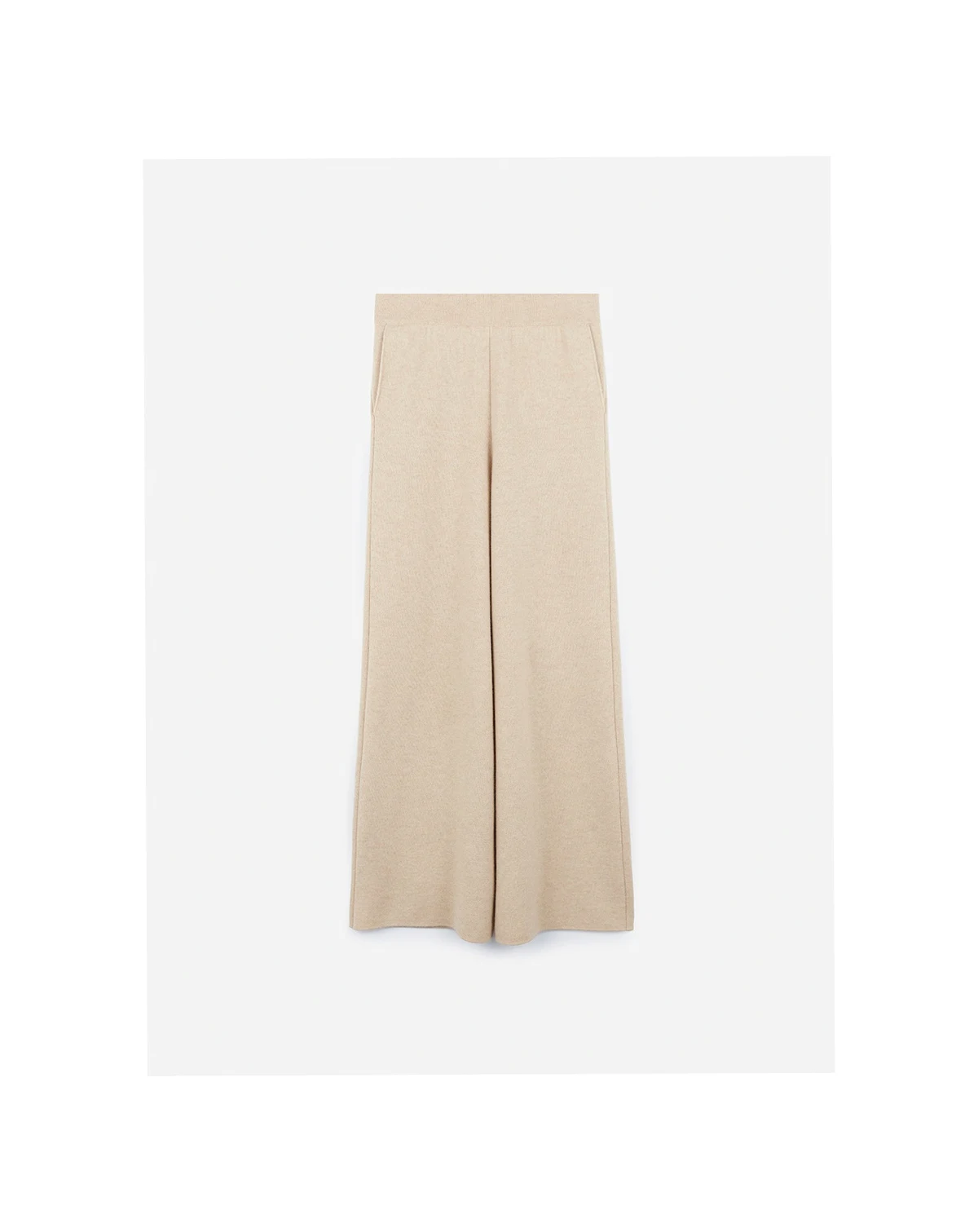 Women's Organic Color Cashmere Wide-Leg Pants