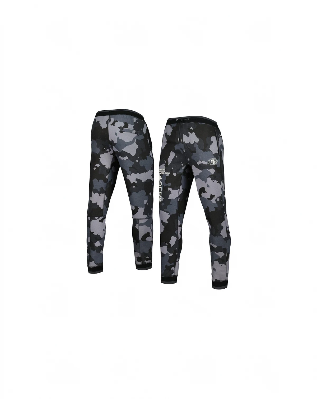 Men's and Women's Black San Francisco 49ers Camo Jogger Pants
