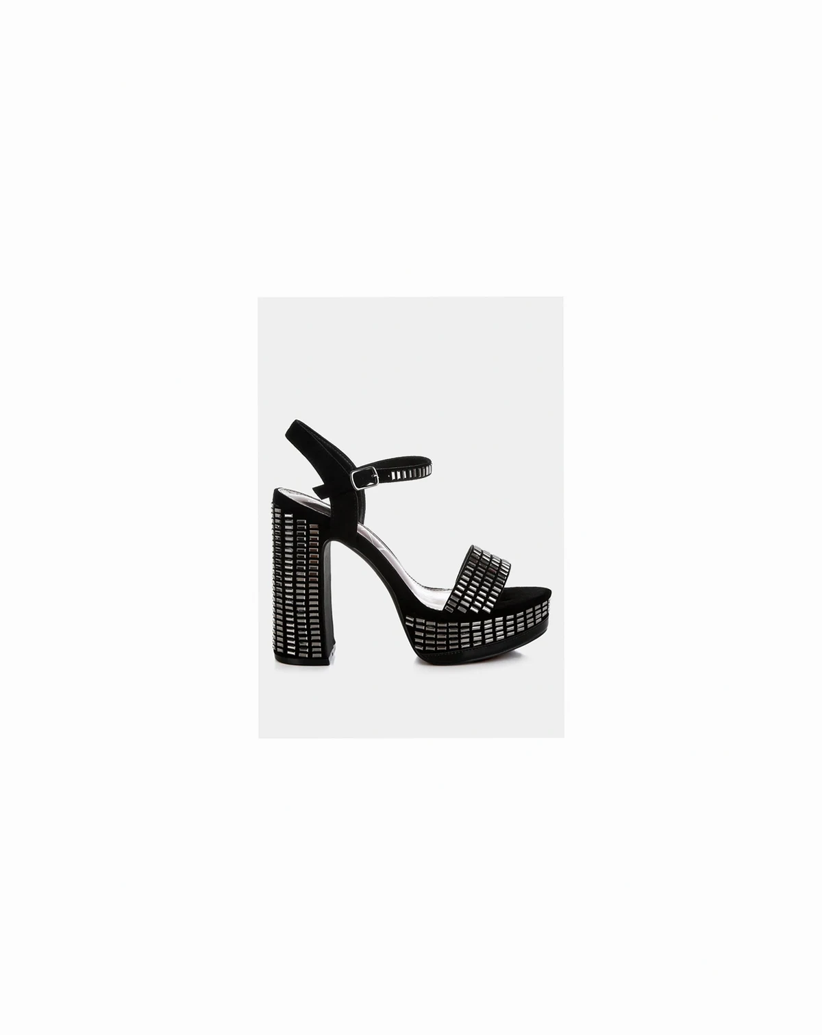 Womens Starlet Rhinestones Embellished Ankle Strap Heels