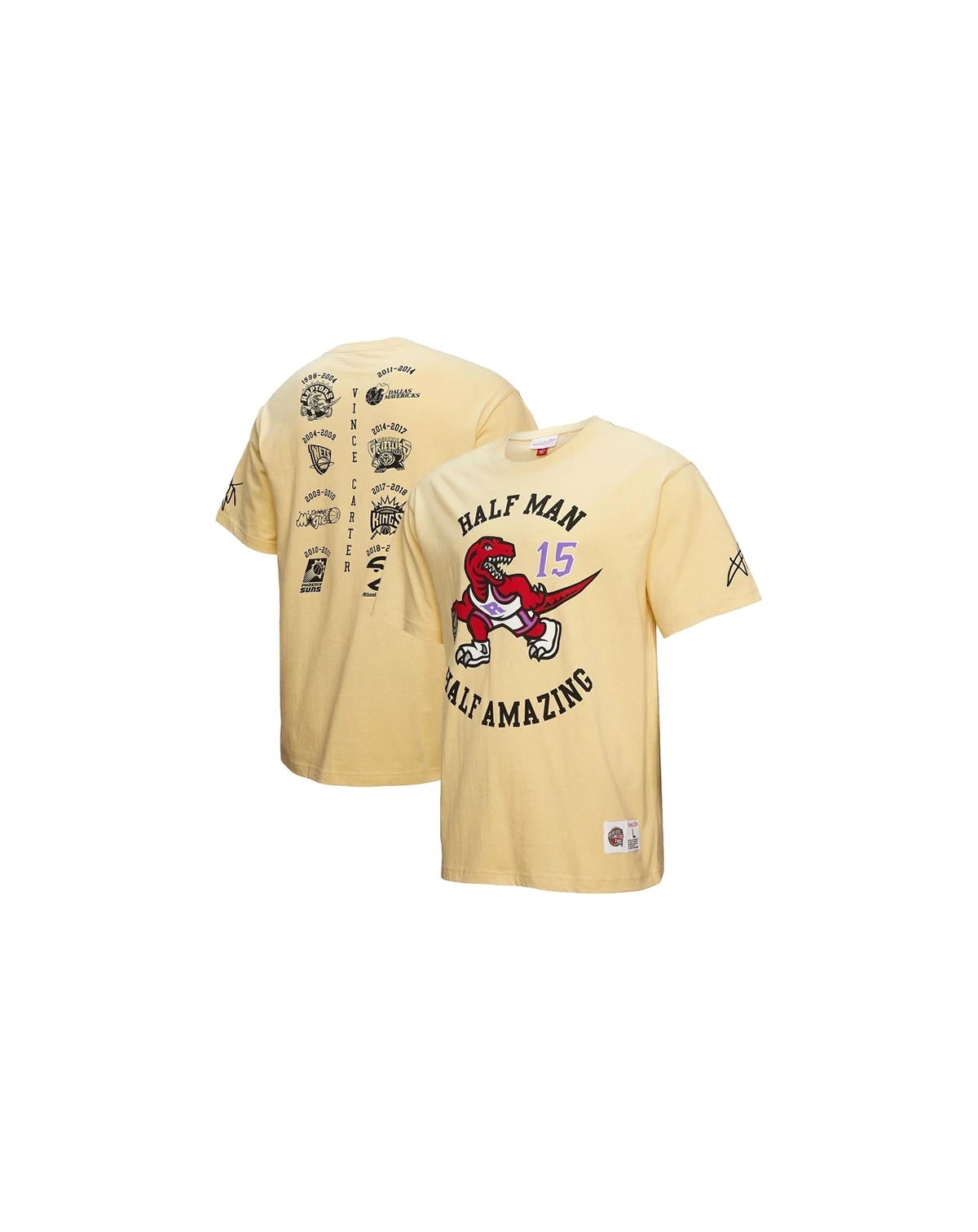 Men's Vince Carter Cream Toronto Raptors Premium T-Shirt