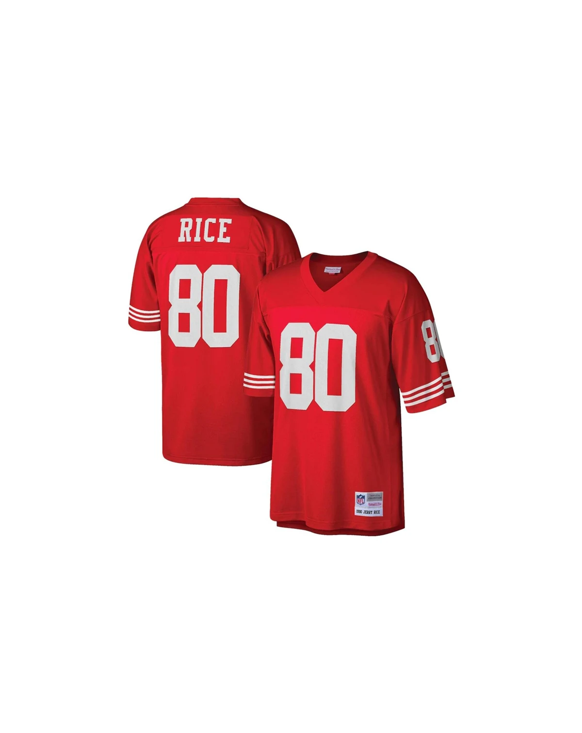 Men's Jerry Rice Scarlet San Francisco 49ers Big and Tall 1990 Retired Player Replica Jersey
