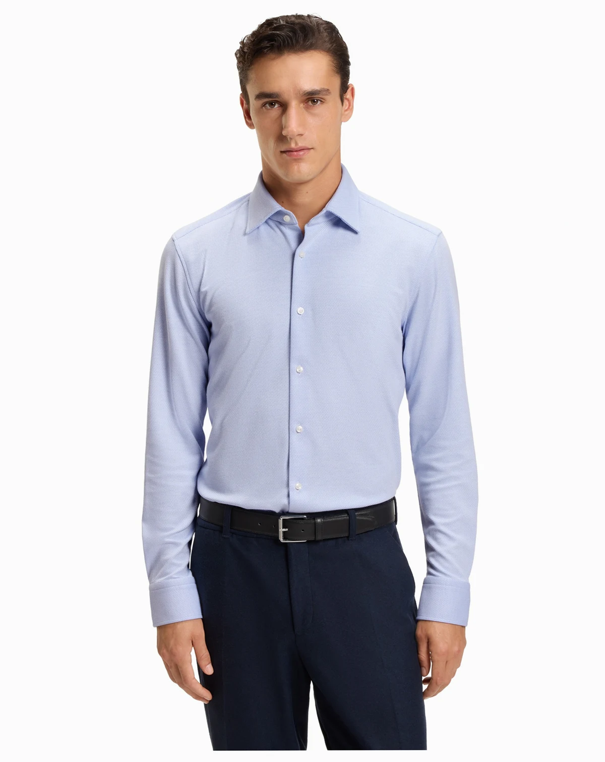 Men's Cotton Blend Slim-Fit Dress Shirt