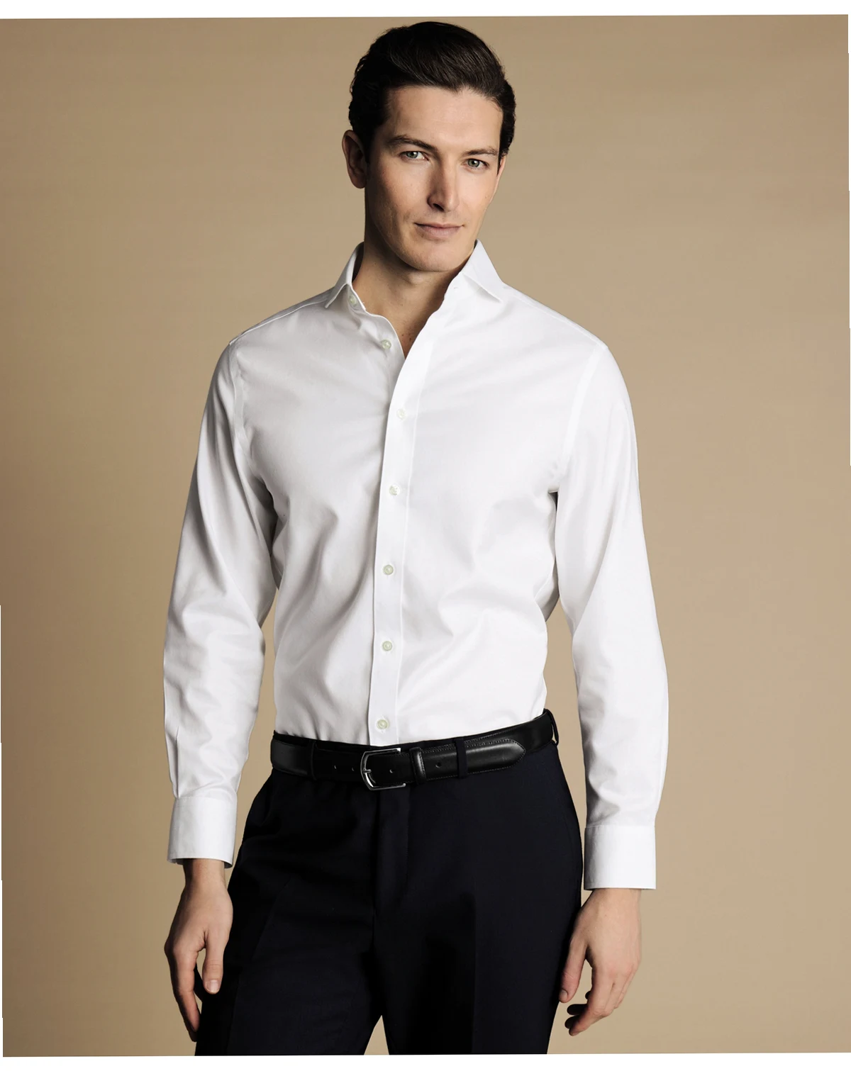Men's Slim-Fit Twill Dress Shirt