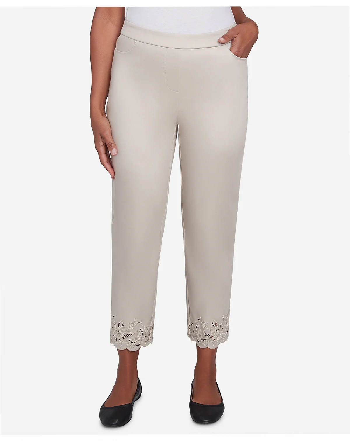 Women's Coming Up Roses Floral Cut Out Ankle Pants