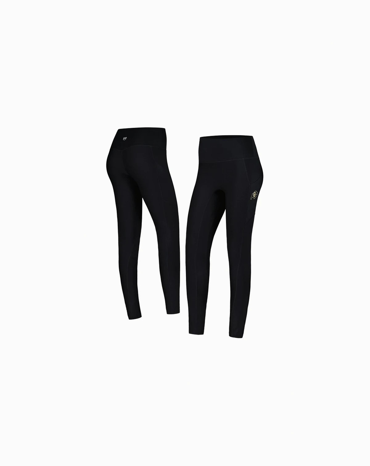Women's Black Colorado Buffaloes 7/8 Mixed Media Pocket Leggings