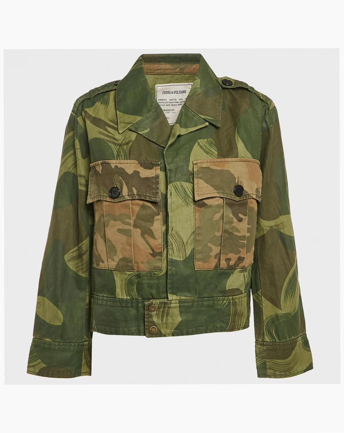 Women's Military Camouflage Cotton Blend Kaleno Jacket